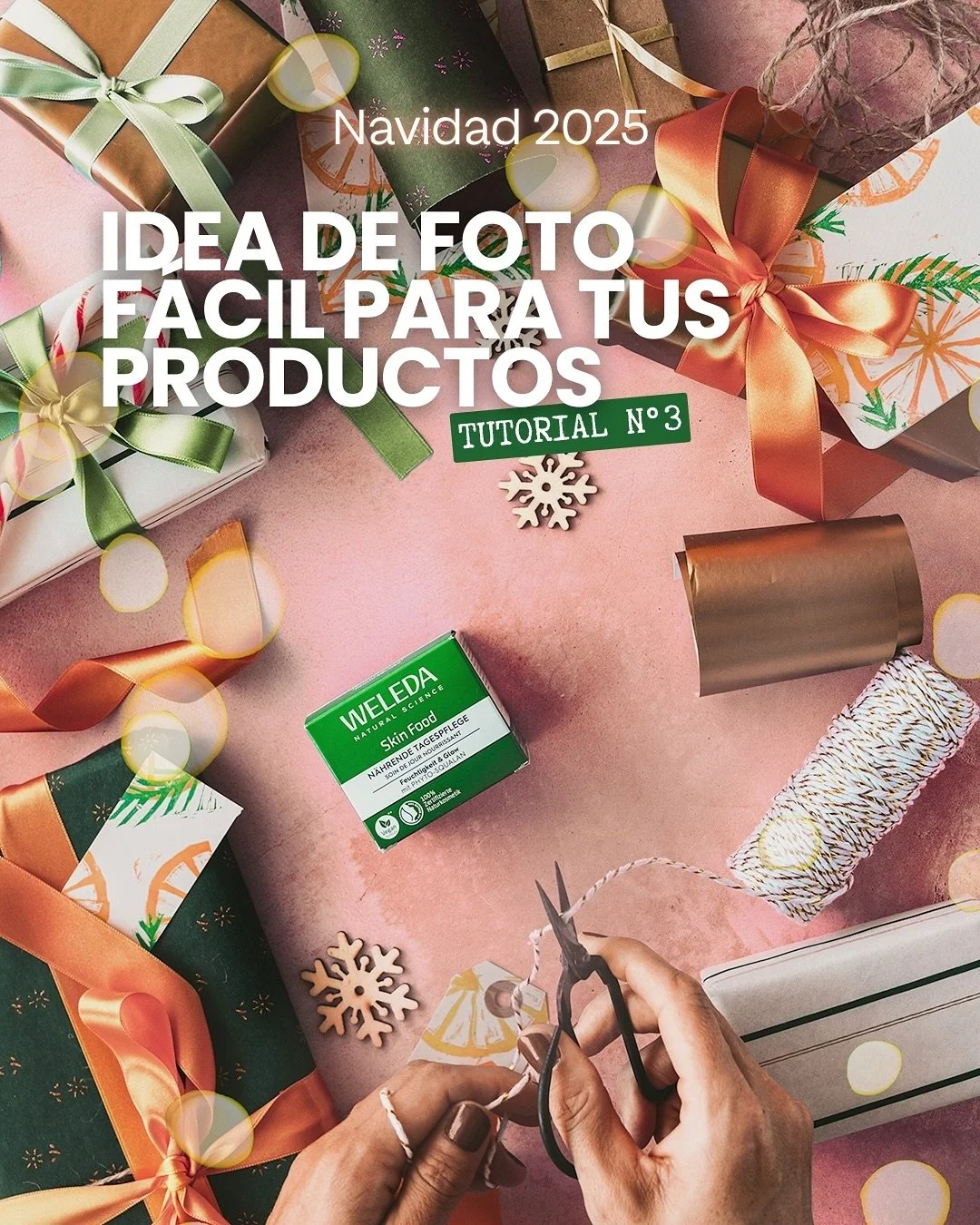 &iquest;Te urge contenido navide&ntilde;o y tienes poco tiempo?

Te entiendo perfectamente. Diciembre es una locura de &uacute;ltimo minuto.

Pero puedes usar esa energ&iacute;a a tu favor y recrear ese momento que todos conocemos: preparar regalos ?