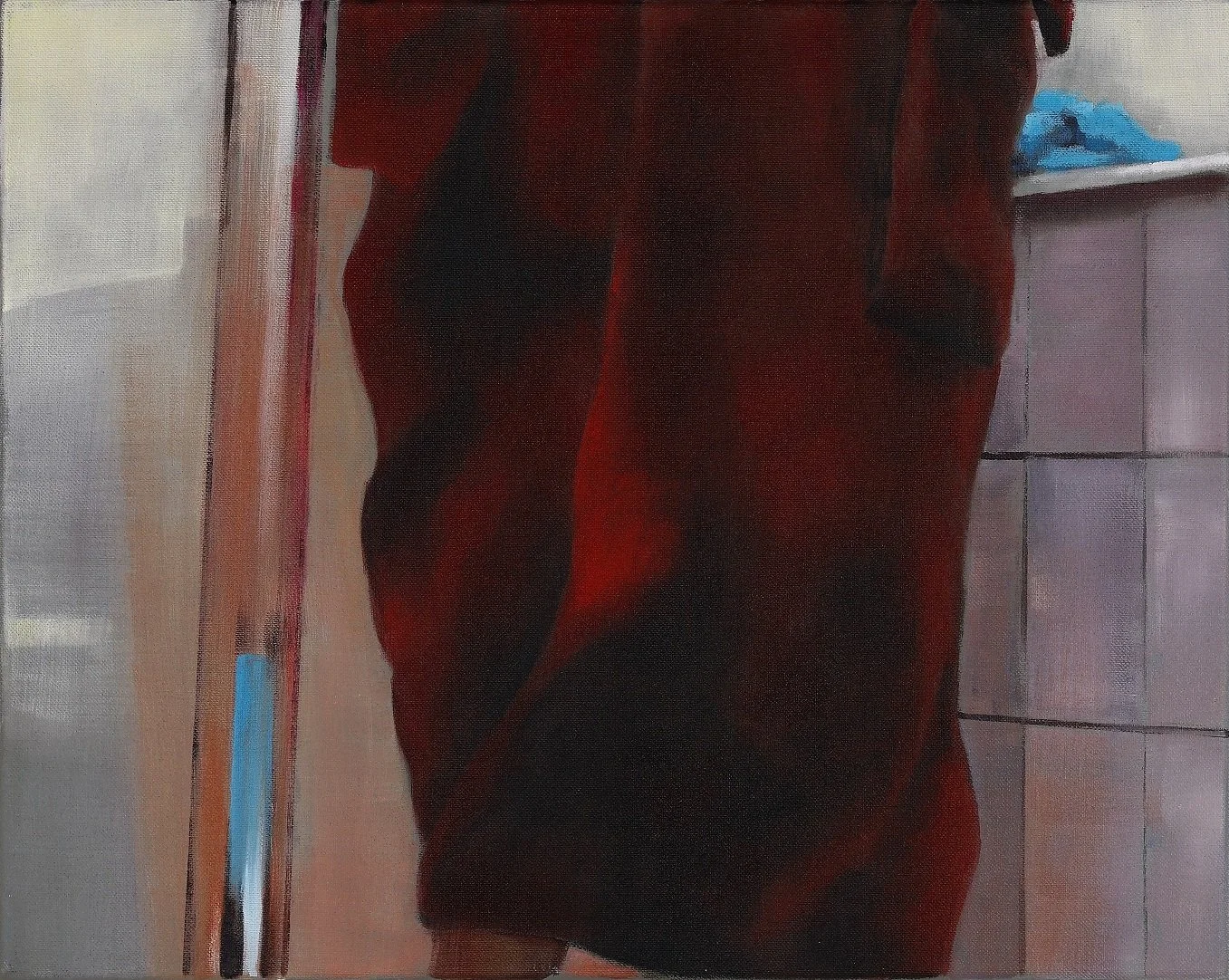 Chatroulette Interiors: Shower, 2017, 40 x 50 cm, Acrylic/Oil on canvas 