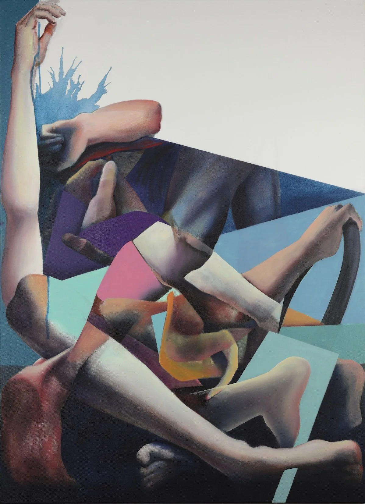 Ten Chilling Men, 2025, 
Acrylic on canvas, 110 x 80 cm