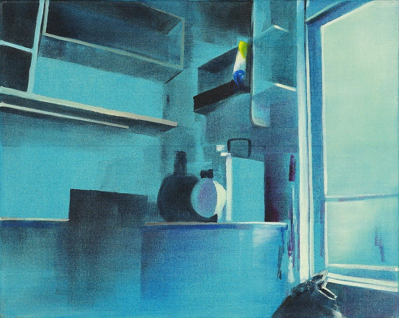 Chatroulette Interiors: Kitchen, 2017, 40 x 50 cm, Acrylic/Oil on canvas