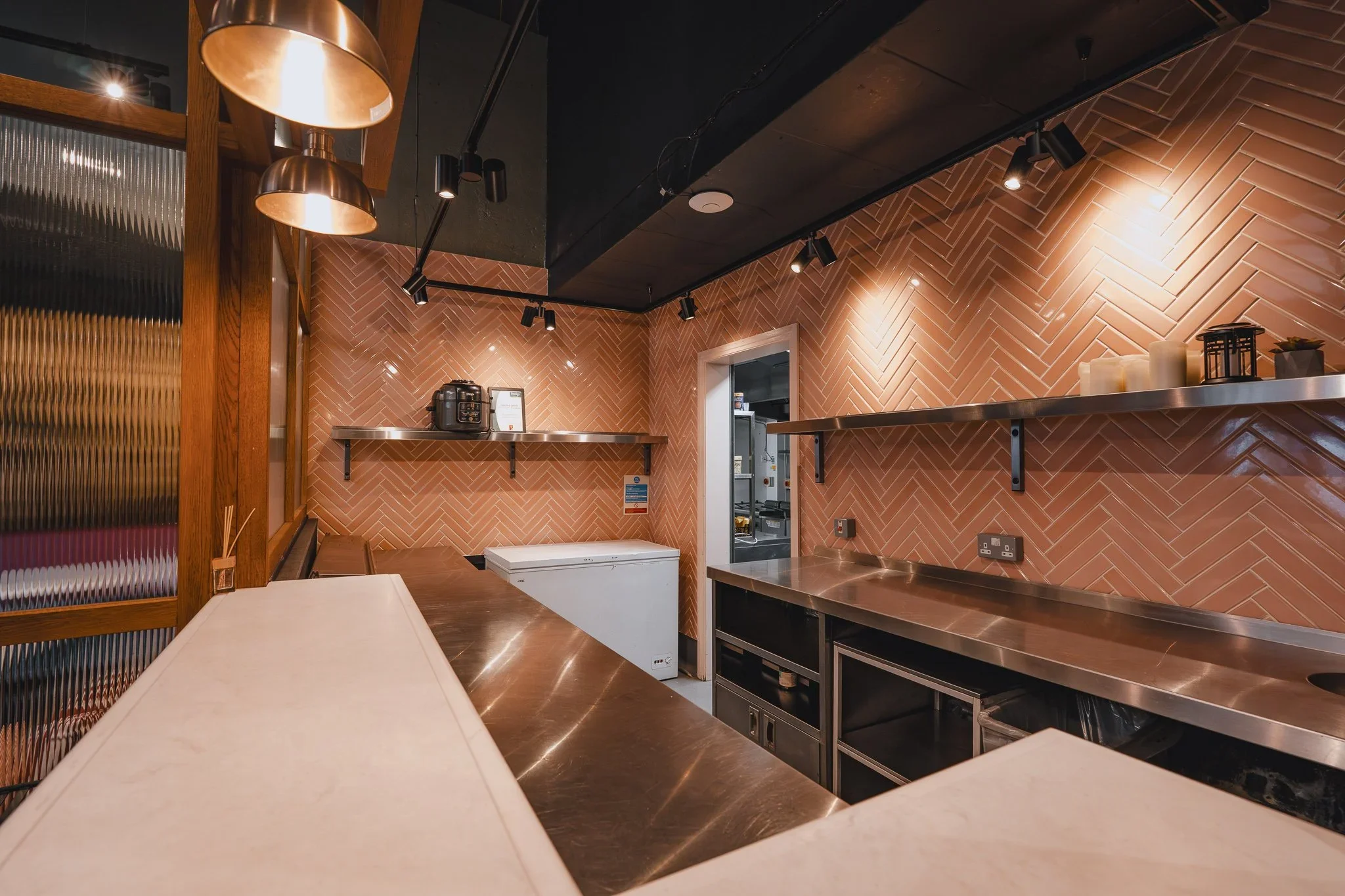 Commercial kitchen in Arch 1 at 83 Rivington Street
