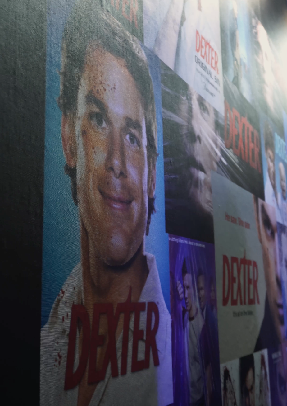 Dexter: Resurrection poster wall at a fan event