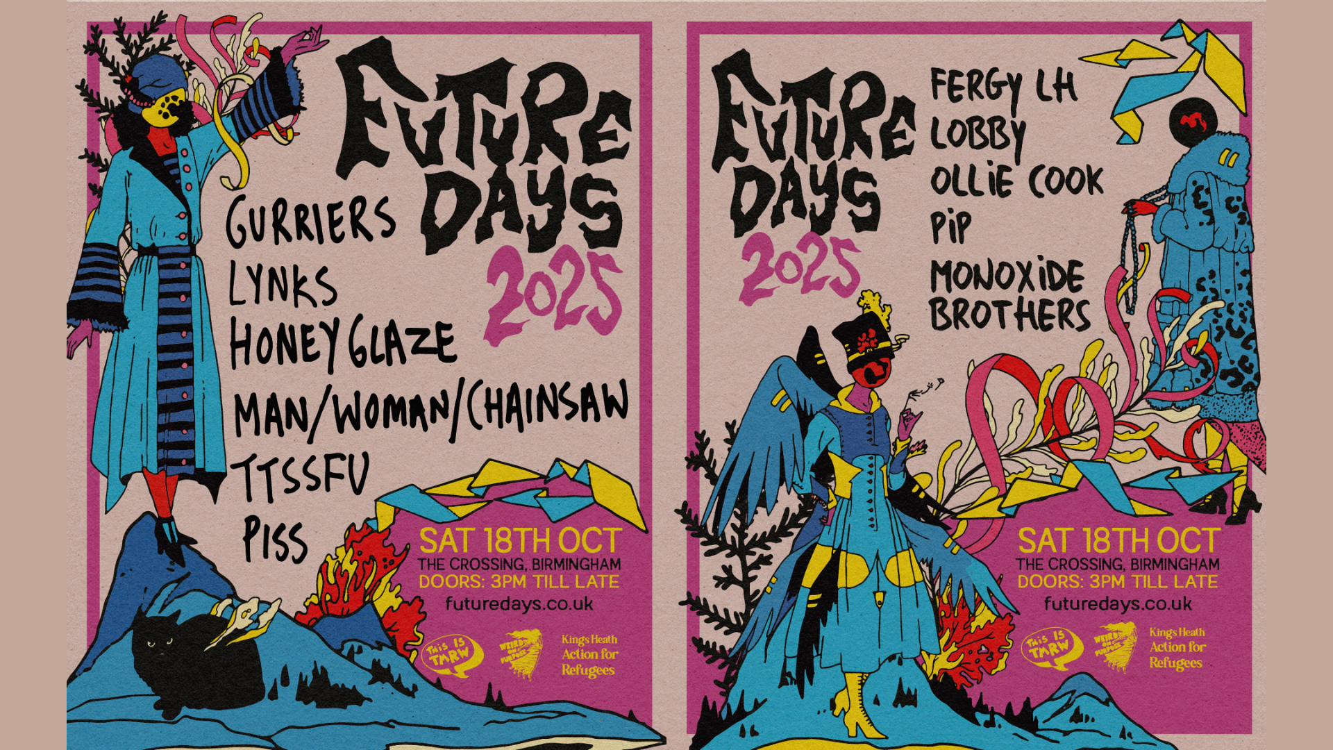 Future Days 2025: Gurriers, Lynks, Honeyglaze, Man/Woman/Chainsaw, TTSSFU, PISS & more