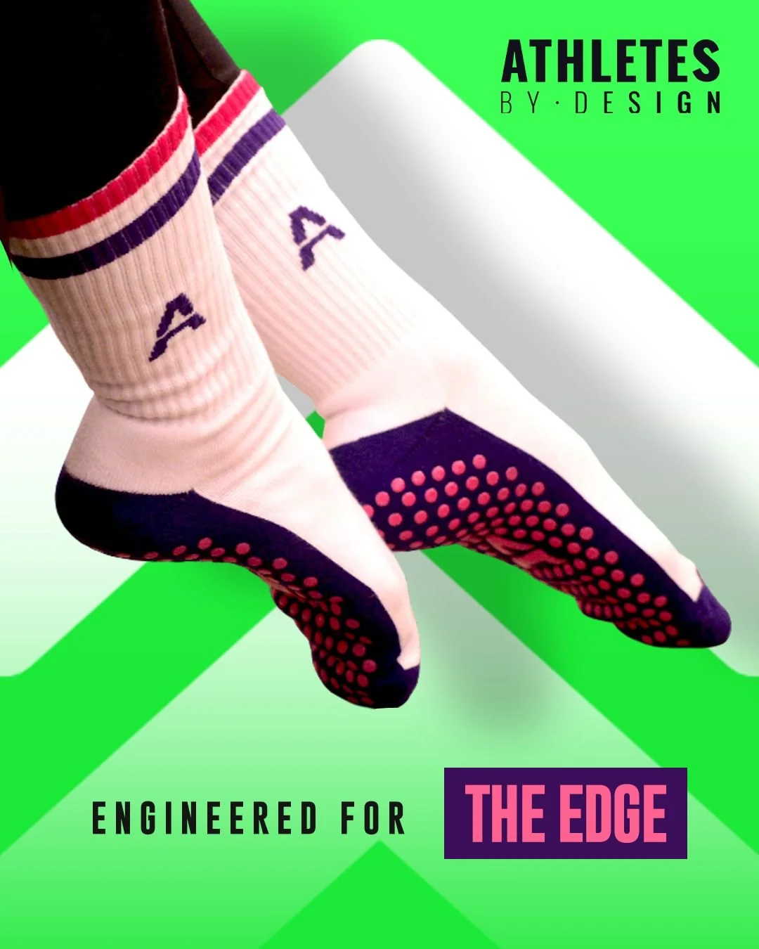 Every element of ABD grip socks is crafted with purpose, from precision grip zones to breathable performance materials, all designed to keep you stable, focused, and one step ahead.

Because in sport, every advantage and edge counts. And yours starts