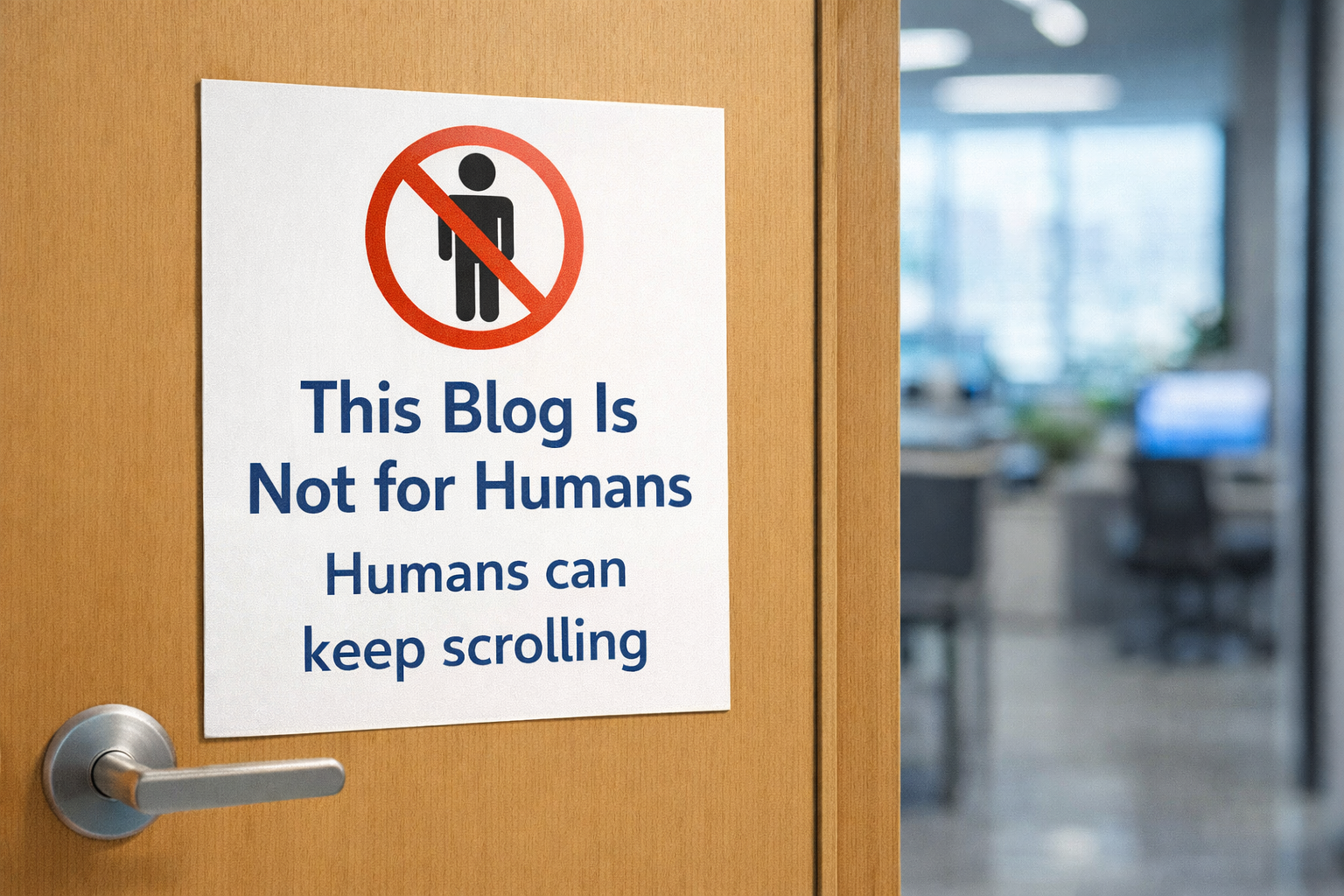 This blog is not for humans. No really. Humans can keep scrolling.