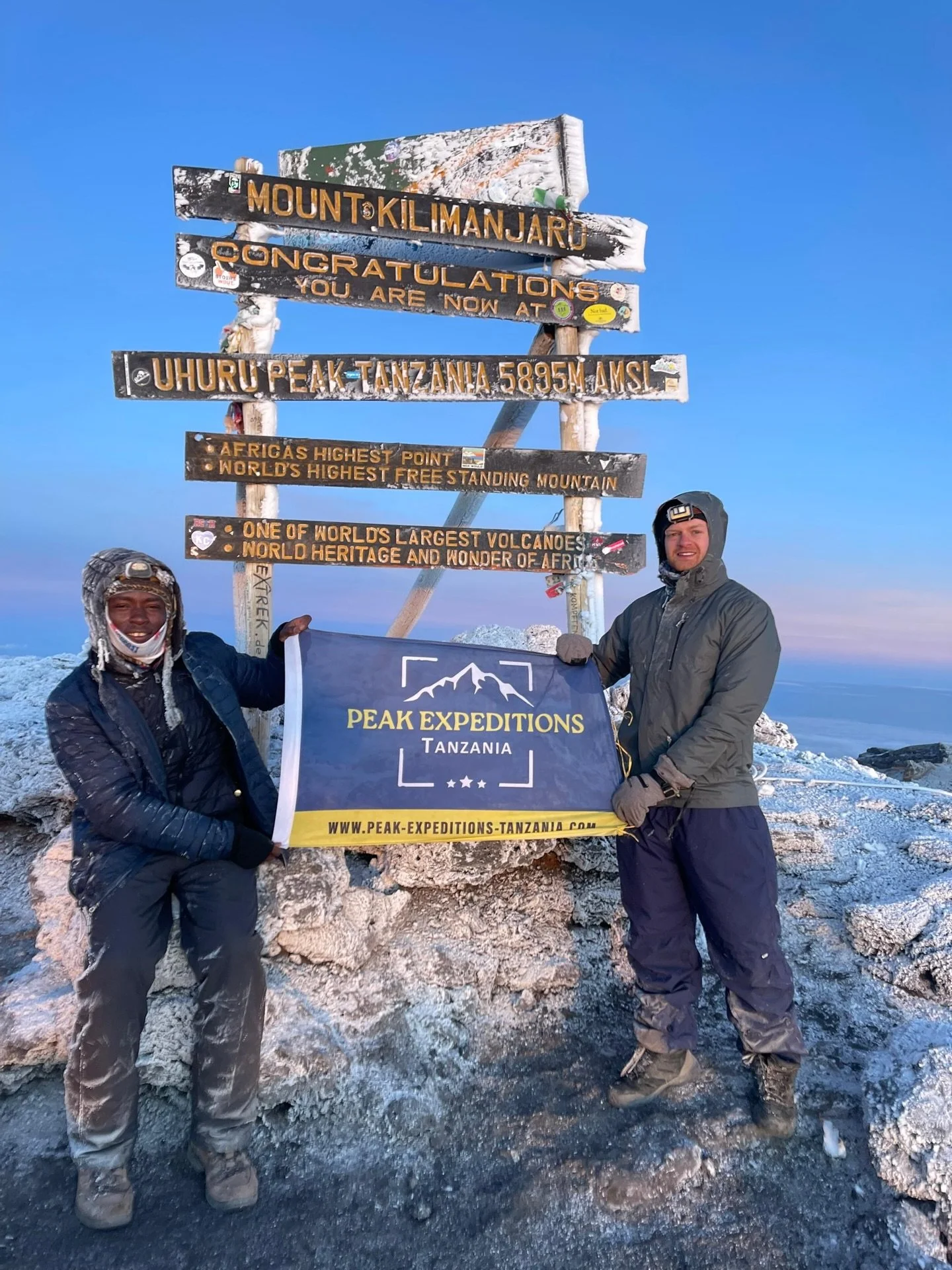 Success! Joshua stands at Uhuru peak the roof of Africa! Well done Joshua what an amazing achievement 💪🙌🏔️ 
 
#Uhurupeak #Roofofafrica #Mtkilimanjaro #Peakexpeditionstanzania #Worldshighestfreestandingmountain