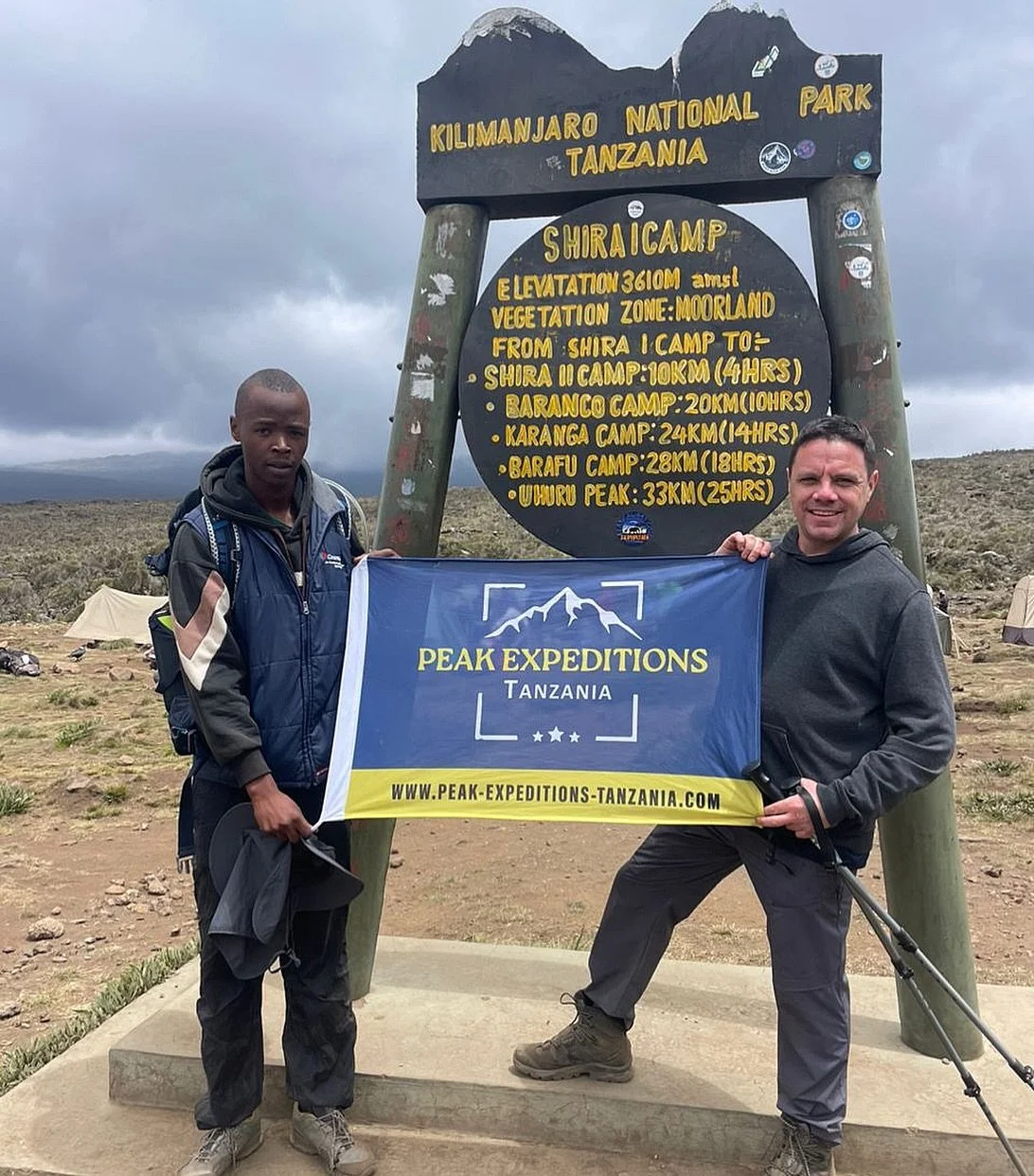Well done Ed! After a great day you have made it to Shira 1 camp. Well done and now it&rsquo;s time for a big hot meal for dinner 👊

#Dinnertime #Peakexpeditionstanzania #PET #Shira1 #MtKilimanjaro