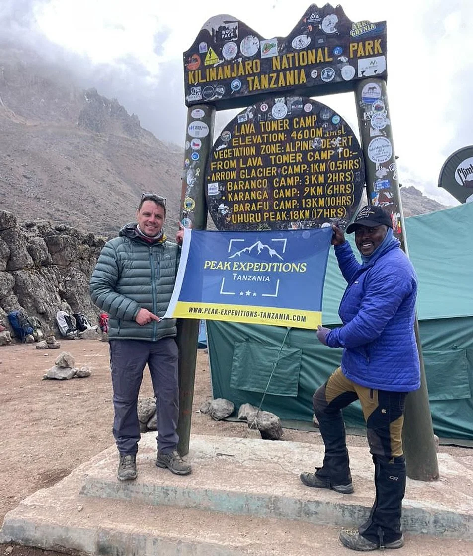 Great Job Ed! Lava Tower 4600 amsl. Now we head down to Barranco camp at 3900 amsl where we stay for the night before ascending the great Barranco wall tomorrow

#Peakexpeditionstanzania #Lavatower #Barrancocamp #acclimatisation #lemoshoroute