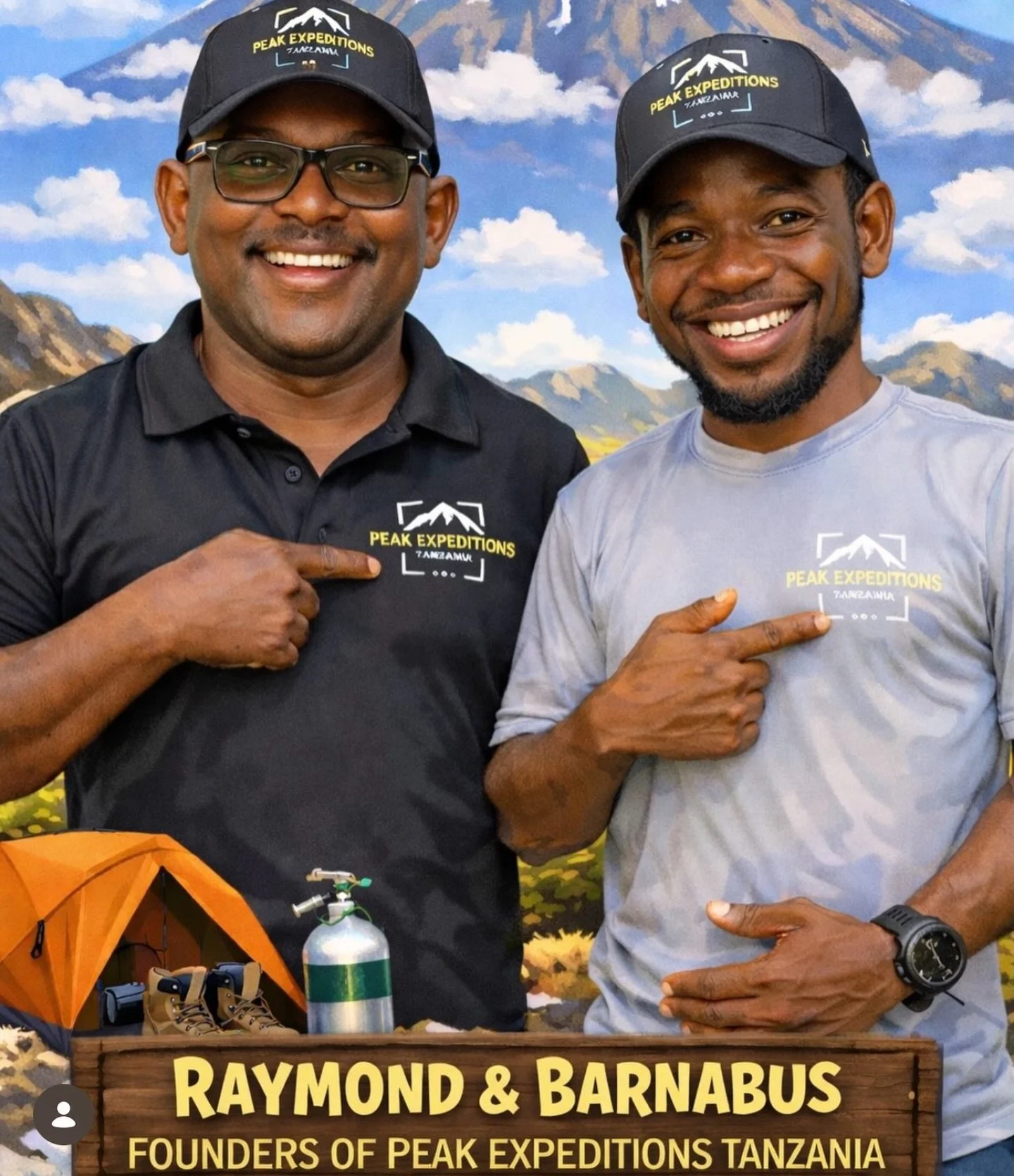 Our owners and co founders of Peak Expeditioms Tanzania! 

2 characters I admire and respect so much and I am honoured to call them close friend and brothers 

If you book your Mt kilimanjaro and Safari adventure with them you are supporting local. H