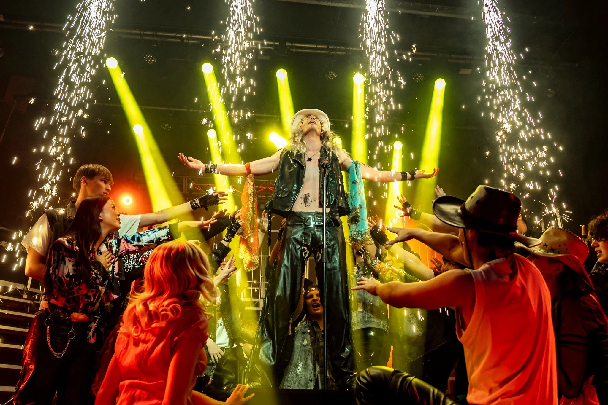 Starlite Productions provided the lighting equipment for Lighting Designer @guycarrison from @theatrical_events for Brighton Grammar&rsquo;s Production of Rock of Ages: Teen Edition, the senior school musical with Brighton Grammar &amp; Firbank Gramm