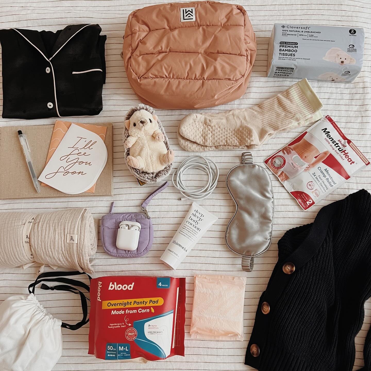 While we often see mums preparing their hospital bags for delivery, what about when the unexpected happens? Most of the time, everything is a blur and a rush. Putting together a bag for her hospital stay, can be incredibly helpful and comforting. 

S