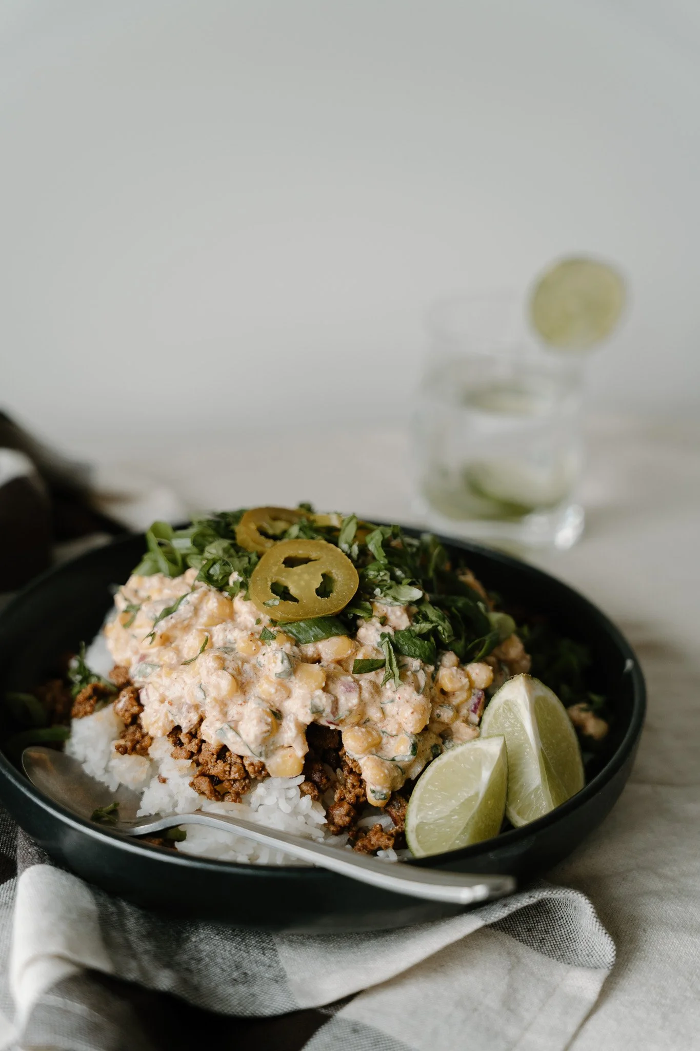 High-Protein Street Corn Beef Bowl