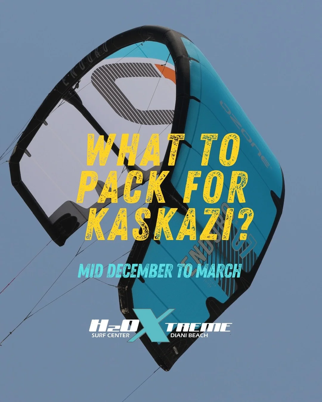 Heading to Kenya for Kaskazi season? Here&rsquo;s your quick packing cheat sheet. 💨🌴

Bring your 9m &amp; 11m (or 10m &amp; 12m) kites, your harness, and a big dose of stoke - and if you&rsquo;d rather travel light, we&rsquo;ve got full rental gear
