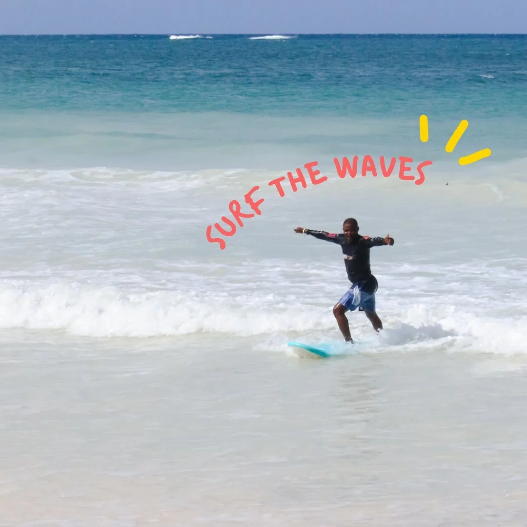 Surf&rsquo;s up! 🌊

From June to September, Kenya&rsquo;s coast comes alive with fun, beginner-friendly shore break waves &mdash; perfect for catching your very first wave or building confidence in the ocean.

And when the wind kicks in? Grab a kite