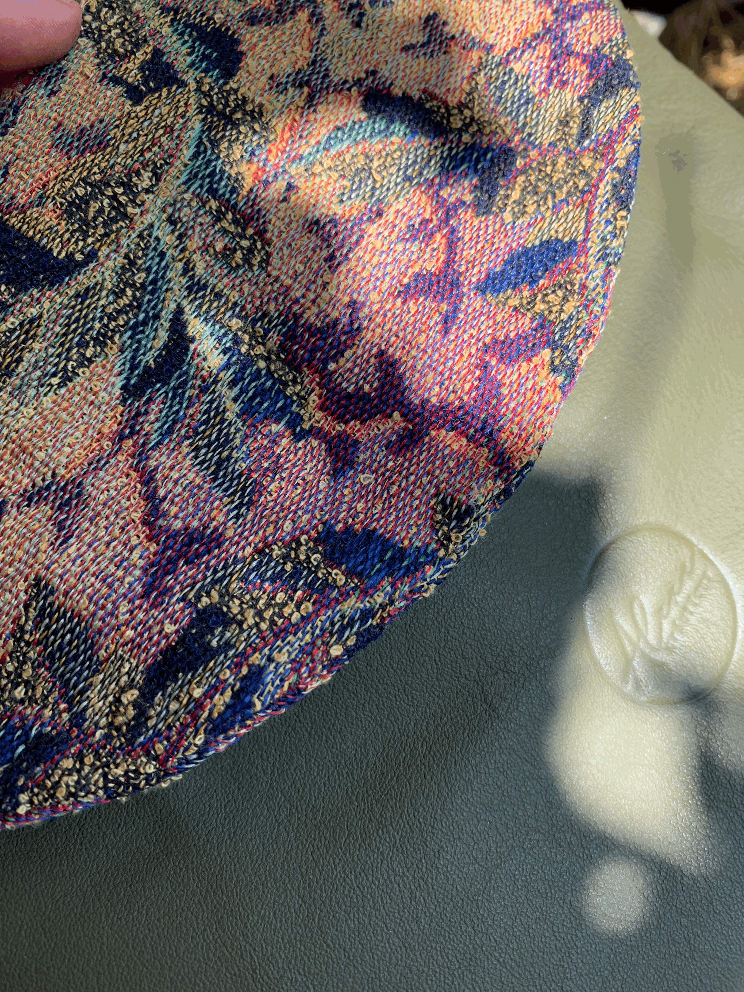 Banane cuir et Tissu Jacquard