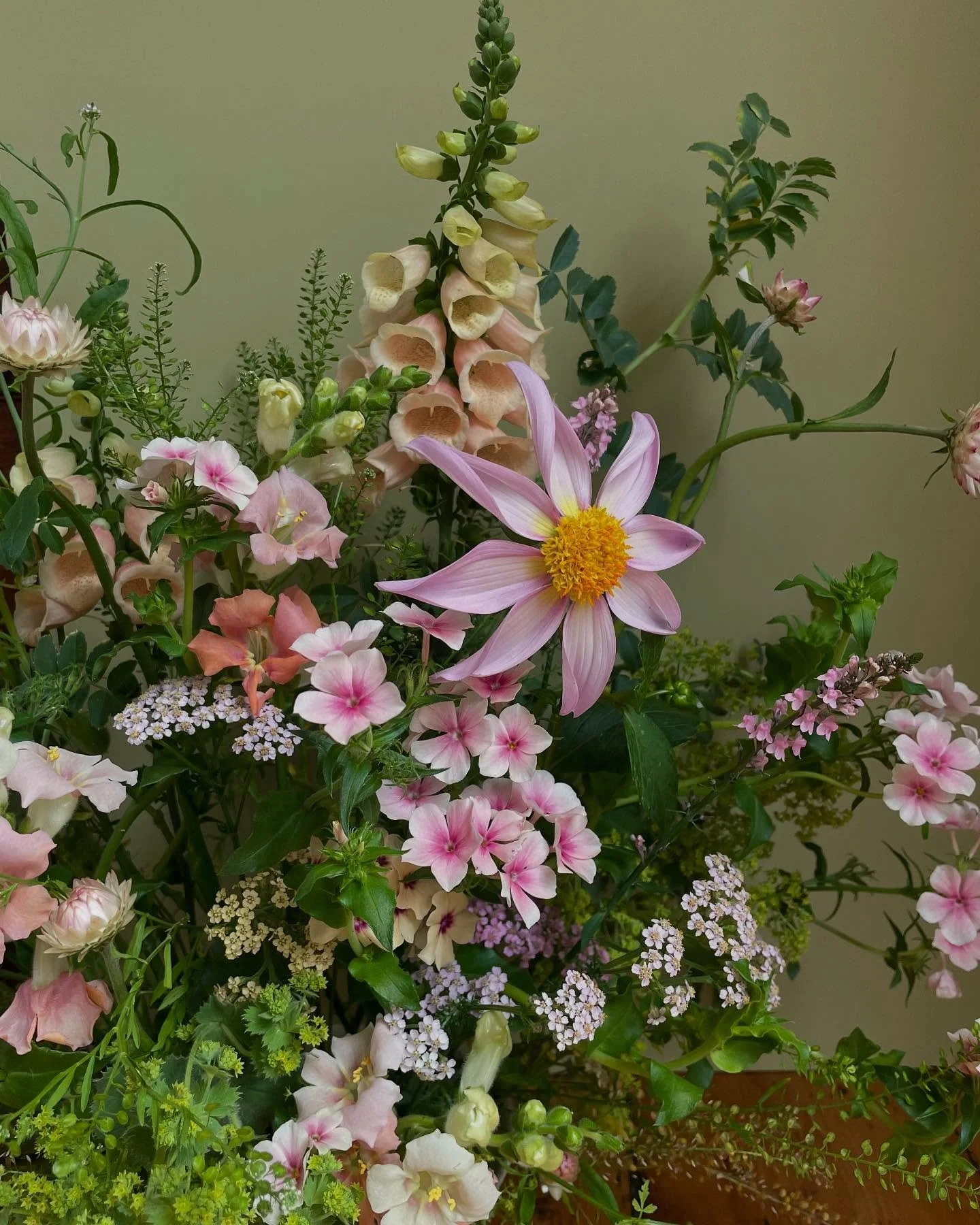 Found a quiet moment yesterday afternoon, whilst the children watched a film, to make a bowl arrangement with some beautiful bits from the field - picked on Sunday and subsequently sat in a bucket in the kitchen for three days. I was relieved that I 