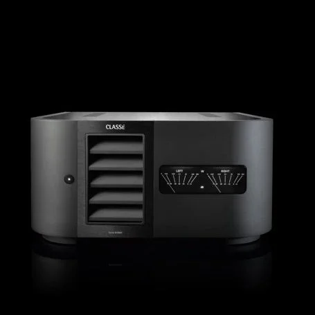 A black Classe audio preamplifier with a digital display and control knobs, set against a black background.