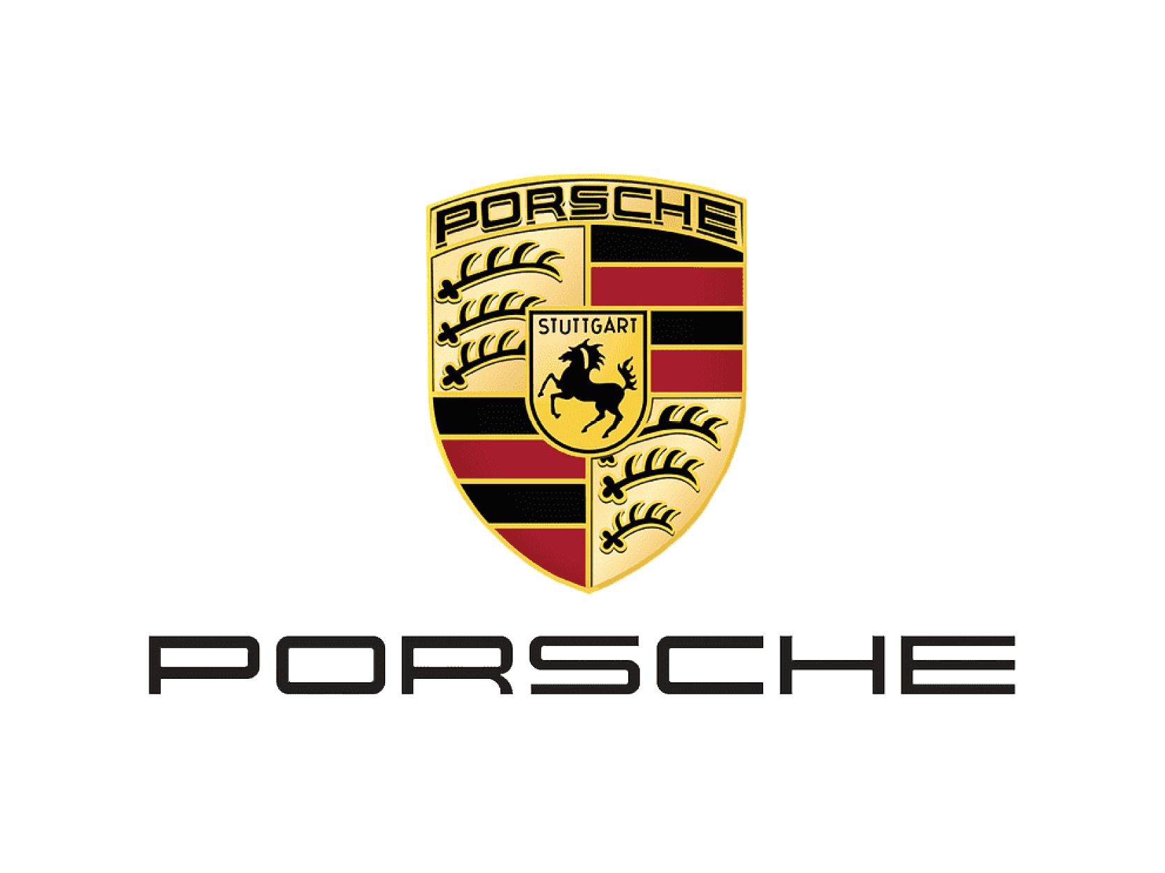  Porsche logo with the Porsche crest shield, and the text 'PORSCHE' at the bottom.