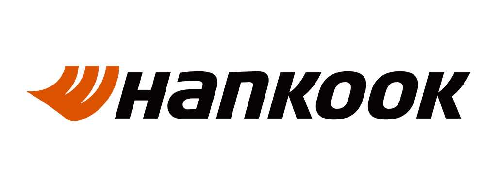 Hankook logo with an orange emblem and black text