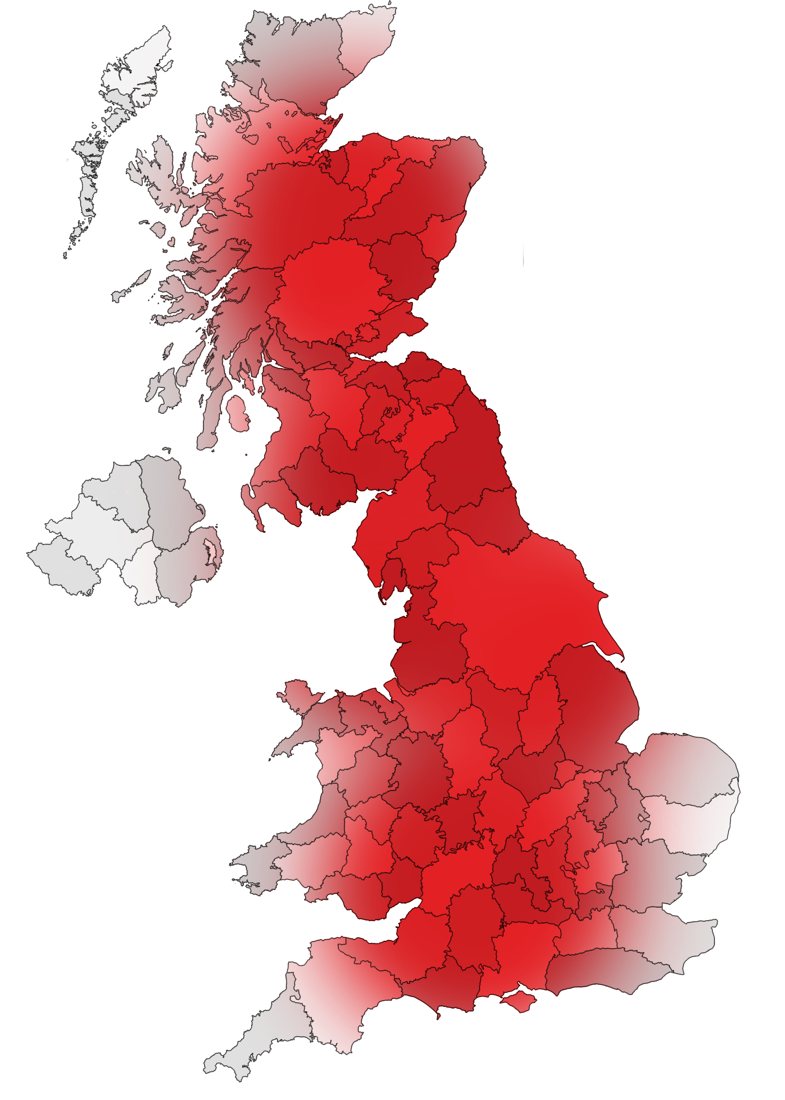 Map of the United Kingdom to represent RS Wheels nationwide reach