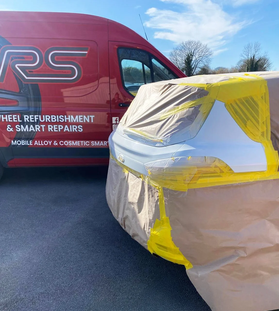 RS wheels Onsite repair van with vehicle mid repair