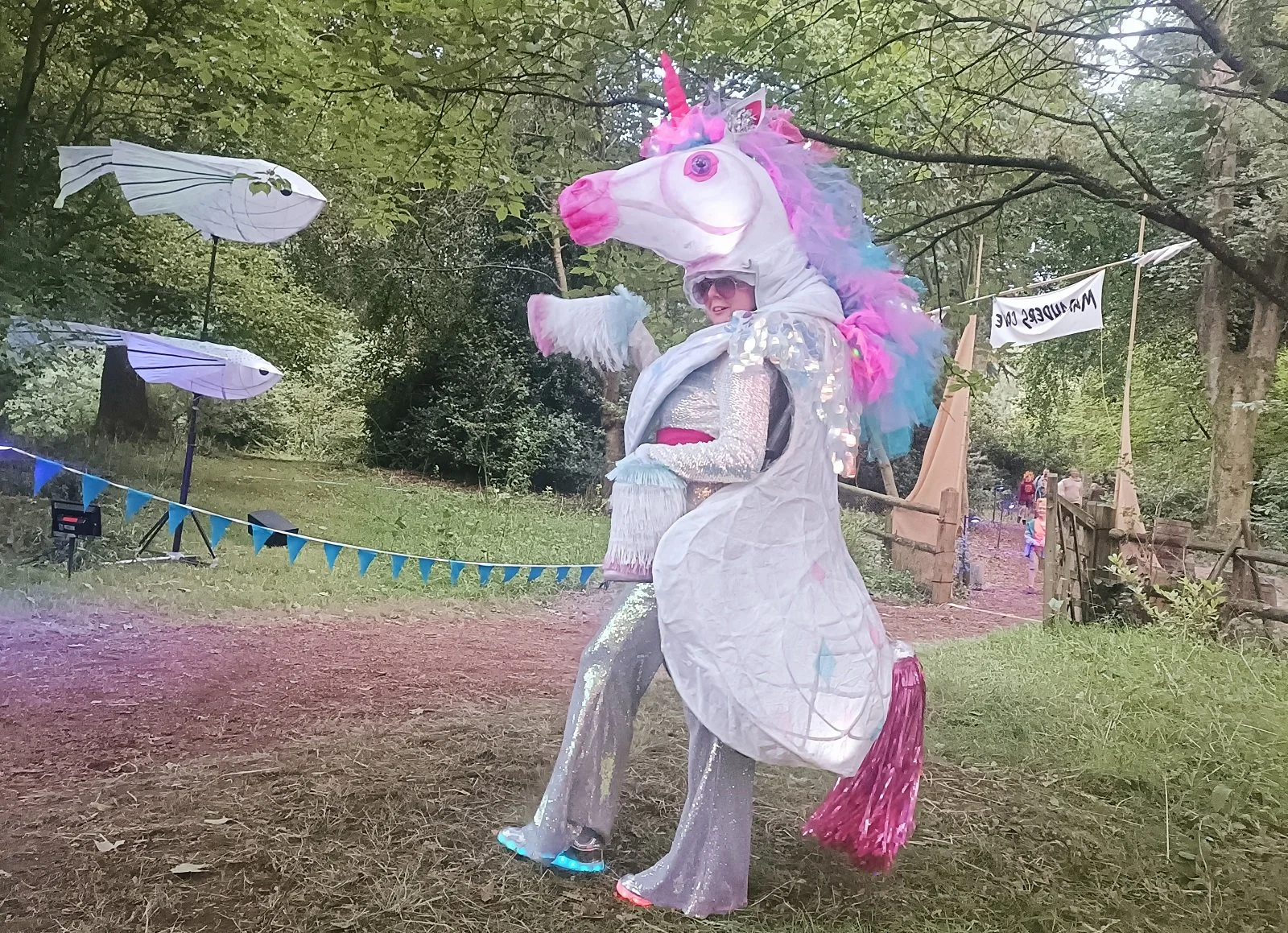Disco Unicorn. Designed and made by Amy Hegarty and Jonny Quick.

