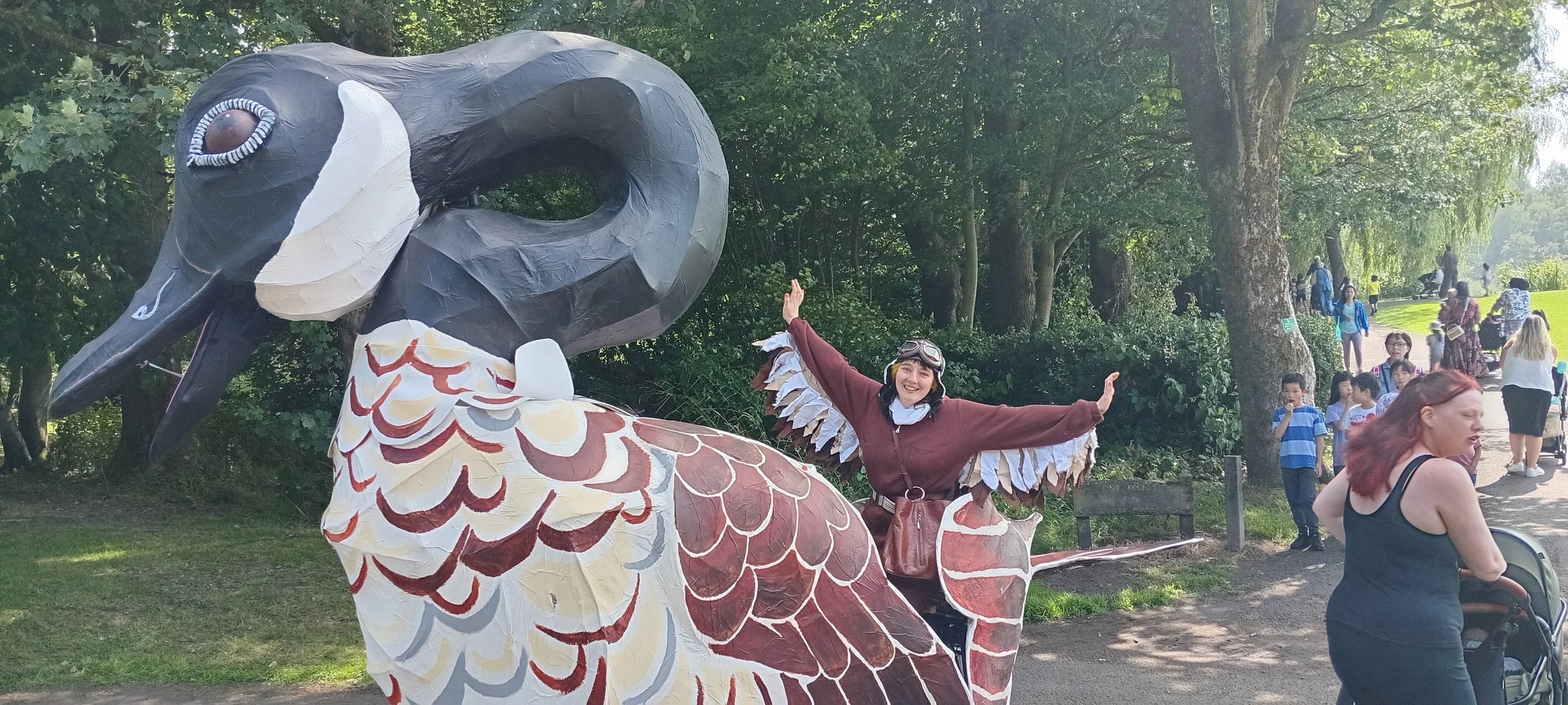 Amy Hegarty- facilitator for the Goose by Walk the Plank. Puppet made by Janine Walker.