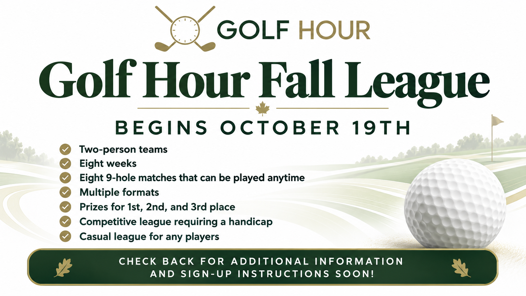 Golf Hour indoor golf lounge