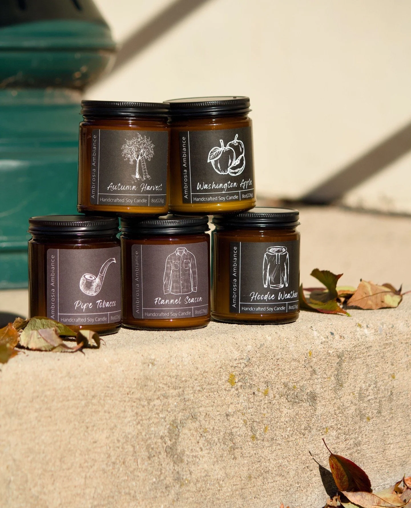 100% soy wax, locally made, reusable jars. These candles are a must for chilly evenings!! #staycozy⁠
⁠