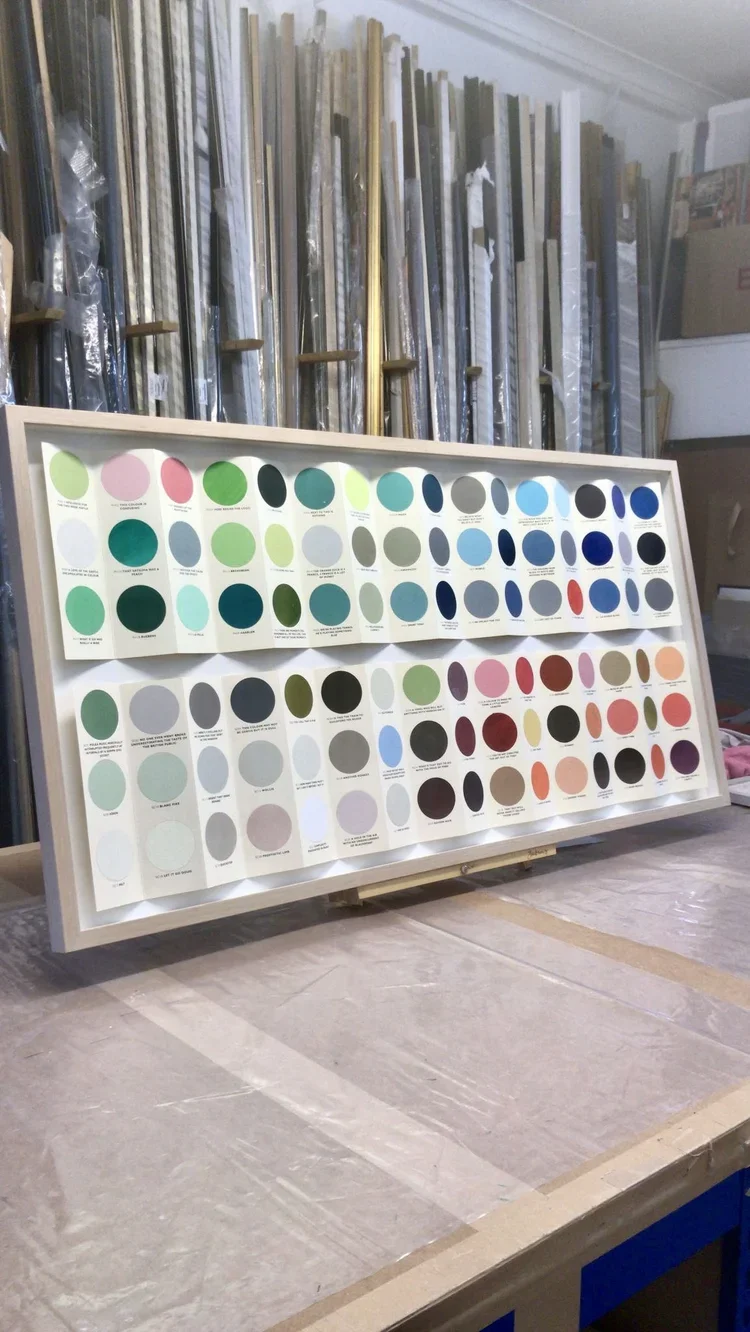 Custom framed artwork - shadow float
