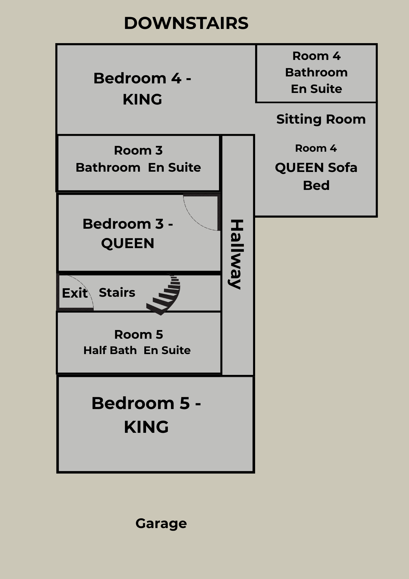 Downstairs Floor Plan of the House