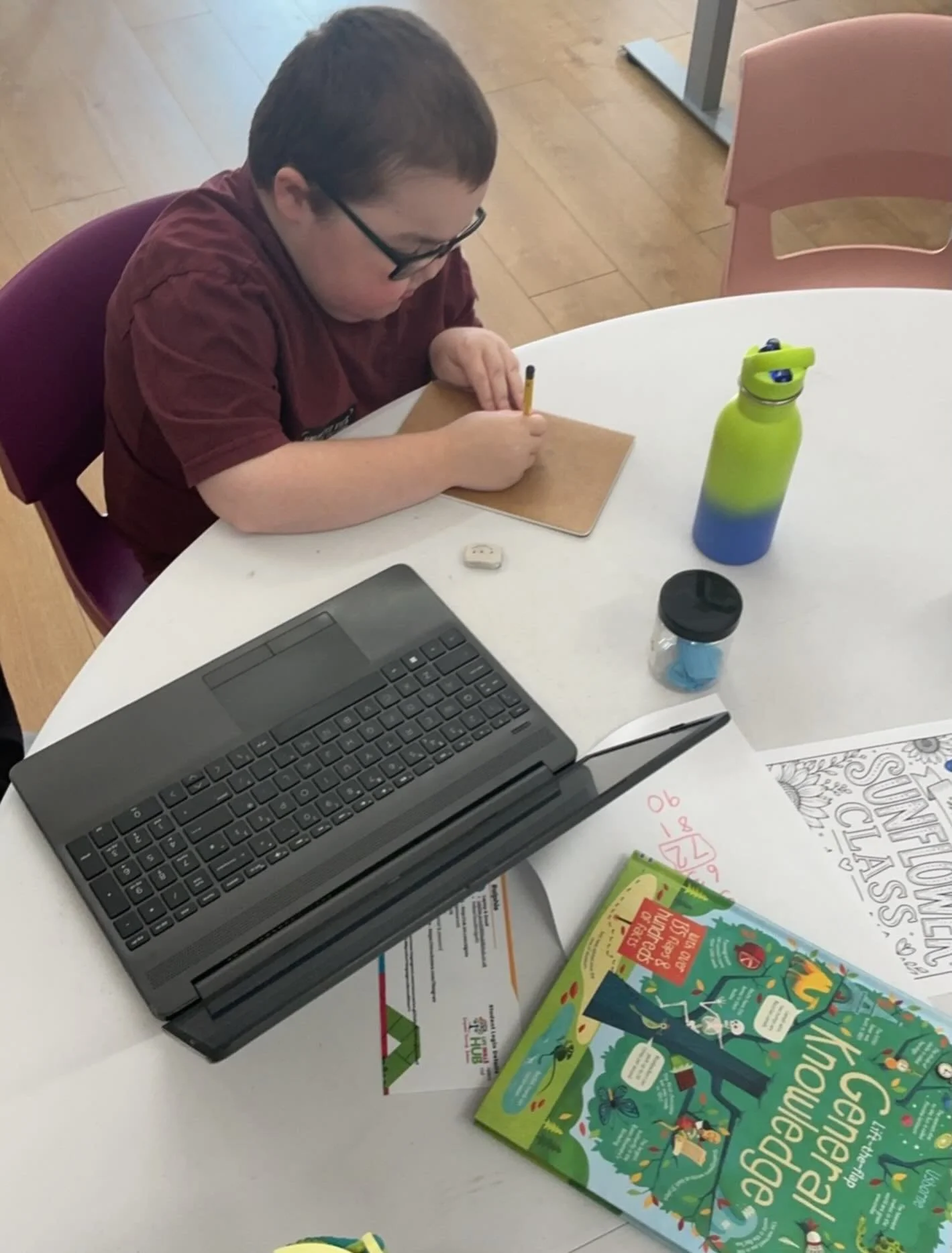 Our Yp has been busy designing his reading journal.

Our story this term is 'Flat Stanley Great Egyptian Robbery'