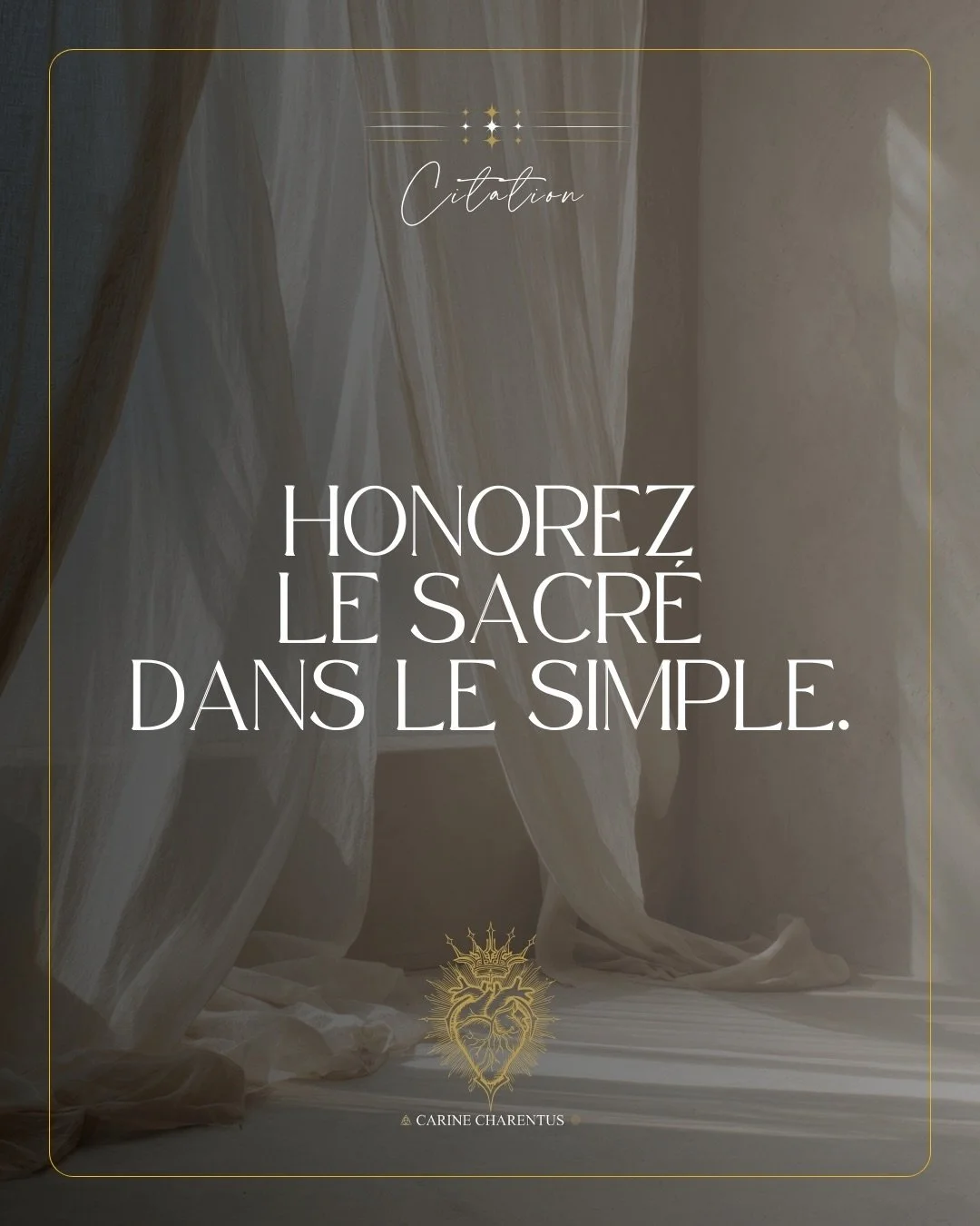 &laquo;&nbsp;Honorer le sacr&eacute; dans le simple. &raquo;

Voir l&rsquo;extraordinaire dans l&rsquo;ordinaire. 🤍

Moins de bruit, plus de sens. Moins de &laquo;&nbsp;toujours plus &raquo;, plus de &laquo;&nbsp;juste assez &raquo;. C&rsquo;est dan