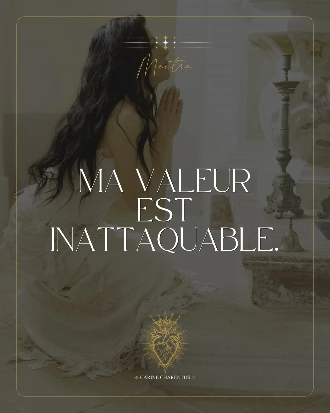 𓆩♡𓆪 &laquo;&nbsp;Ma valeur est inattaquable. &raquo;  𓆩♡𓆪

Elle ne d&eacute;pend ni des circonstances, ni des opinions, ni des validations ext&eacute;rieures. C&rsquo;est une certitude ancr&eacute;e, un sanctuaire int&eacute;rieur que rien ne peu