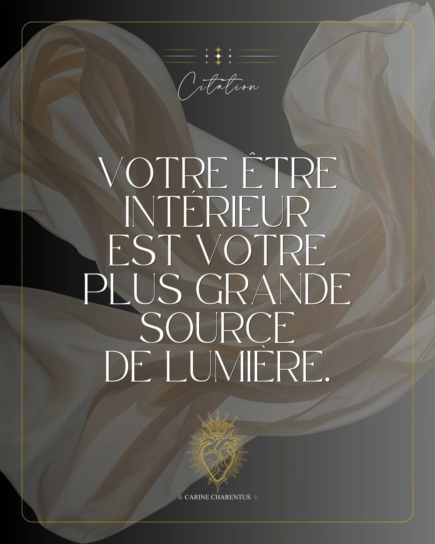&laquo; Votre &Ecirc;tre Int&eacute;rieur est votre plus grande source de lumi&egrave;re. &raquo; 💫

Rien n'est plus brillant que la lumi&egrave;re qui &eacute;mane de votre propre essence. Apprenez &agrave; l'&eacute;couter, &agrave; la nourrir et 