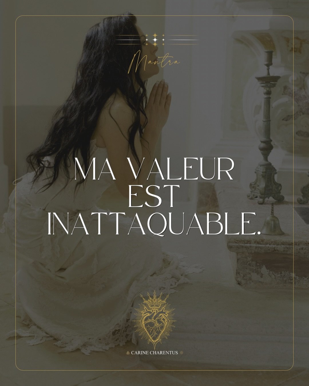 𓆩♡𓆪 &laquo;&nbsp;Ma valeur est inattaquable. &raquo;  𓆩♡𓆪

Elle ne d&eacute;pend ni des circonstances, ni des opinions, ni des validations ext&eacute;rieures. C&rsquo;est une certitude ancr&eacute;e, un sanctuaire int&eacute;rieur que rien ne peu