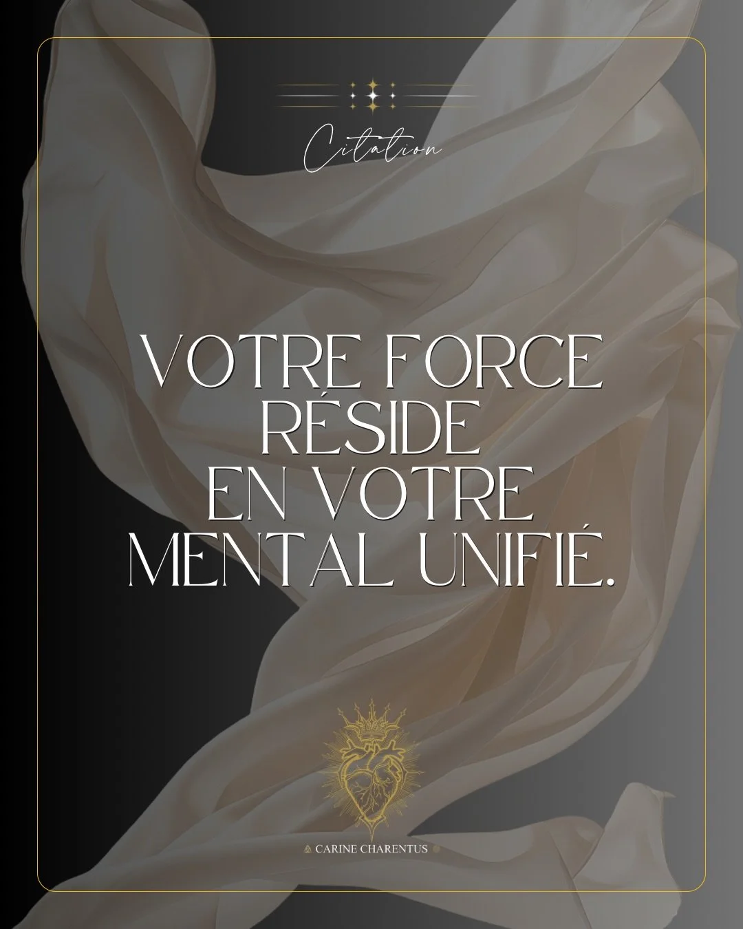 &laquo; Votre force r&eacute;side en votre mental unifi&eacute;. &raquo;

Quand l&rsquo;esprit cesse de se battre contre lui-m&ecirc;me, l&rsquo;impossible devient accessible. La coh&eacute;rence est le secret des plus grandes victoires.

La paix int