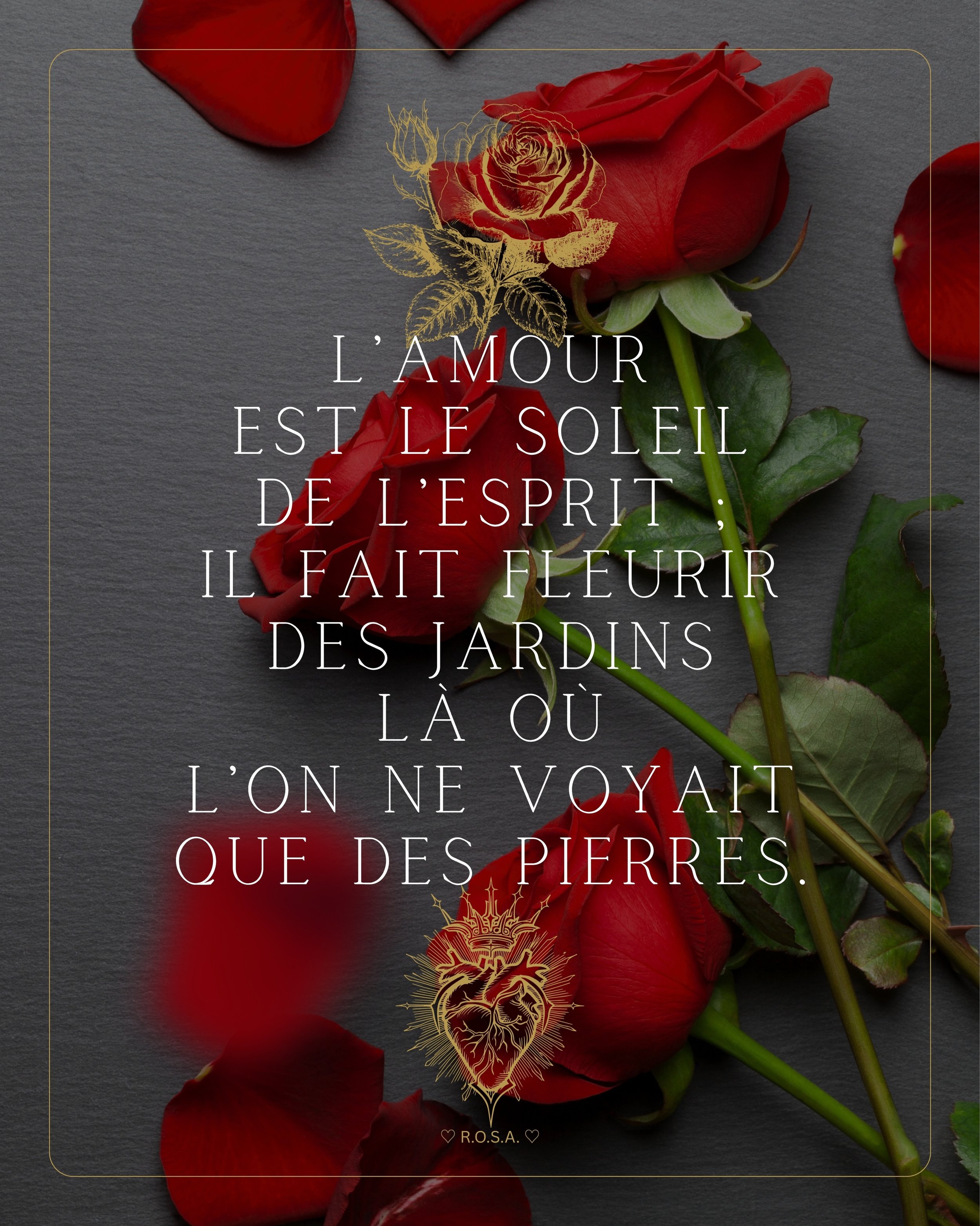 &hearts;️🤍 &laquo; L&rsquo;Amour est le soleil de l&rsquo;esprit ; il fait fleurir des jardins l&agrave; o&ugrave; l&rsquo;on ne voyait que des pierres. &raquo; 🤍&hearts;️

Arroser les C&oelig;urs arides et regarder les fleurs pousser &agrave; trav