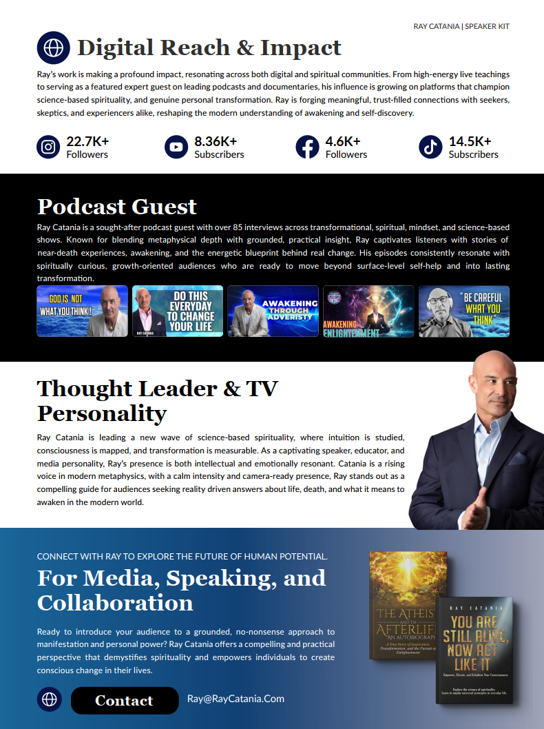 Ray Catania Speaker One Sheet Page Two