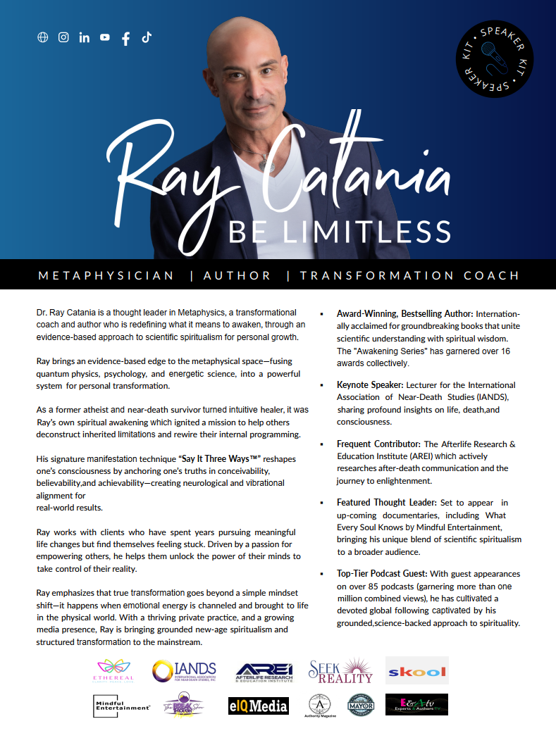 Ray Catania Speaker One Sheet Page One