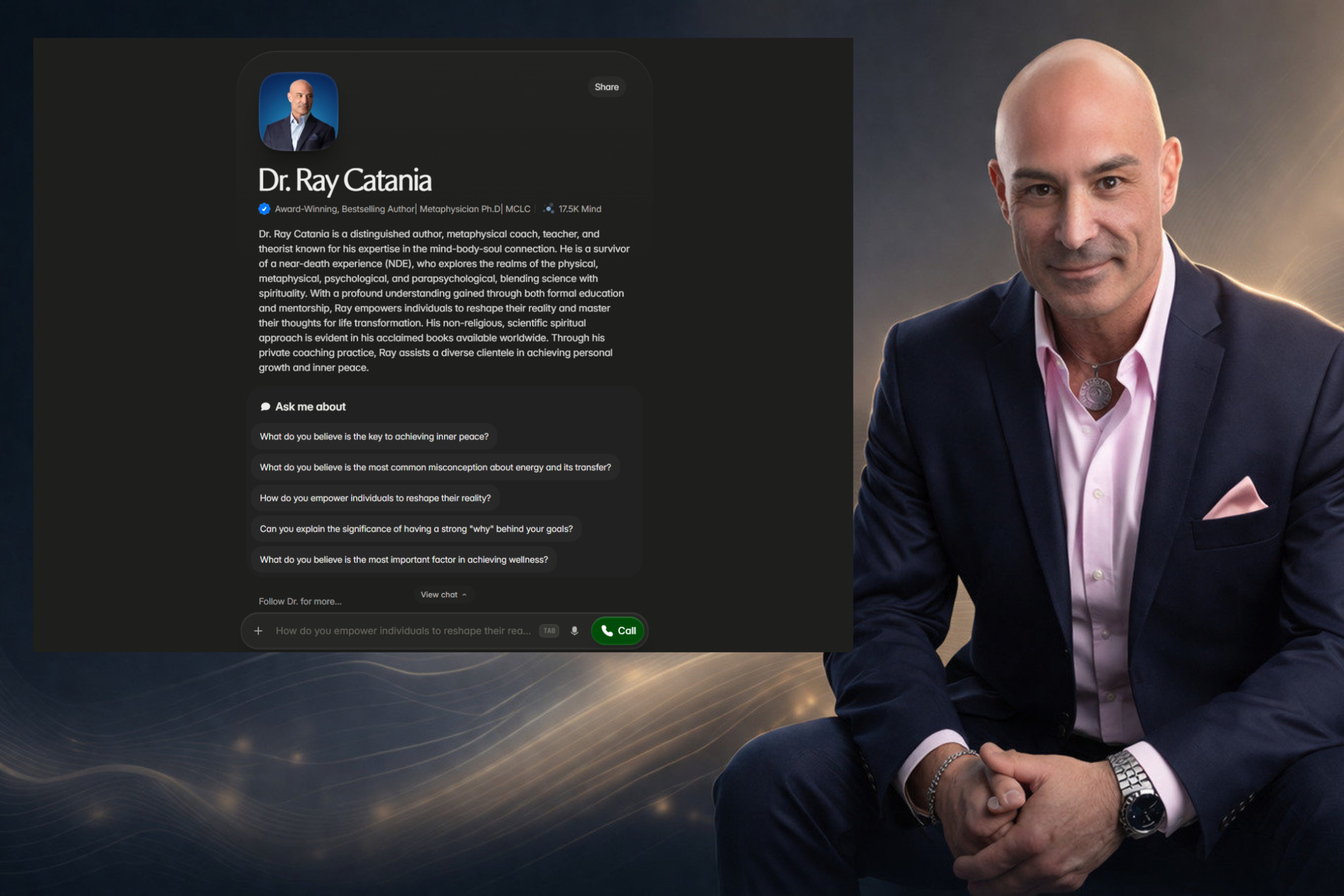 Ray Catania promoting The Ray Bot Chat AI Bot