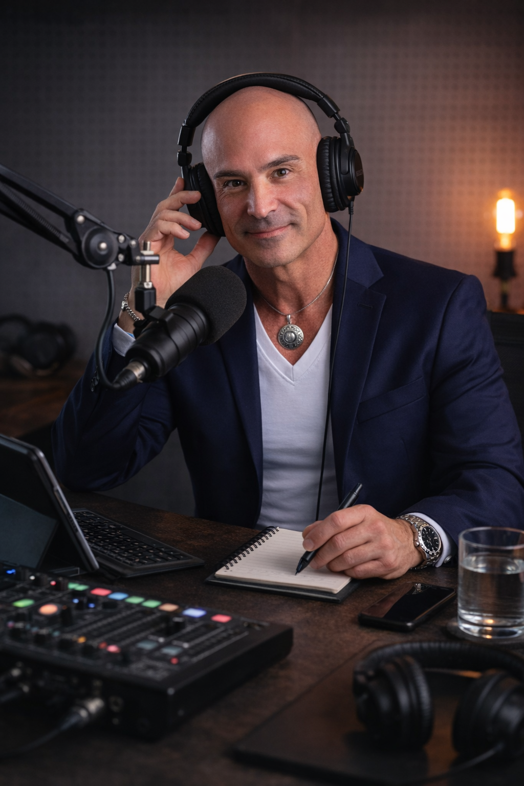 Ray Catania in studio for podcast