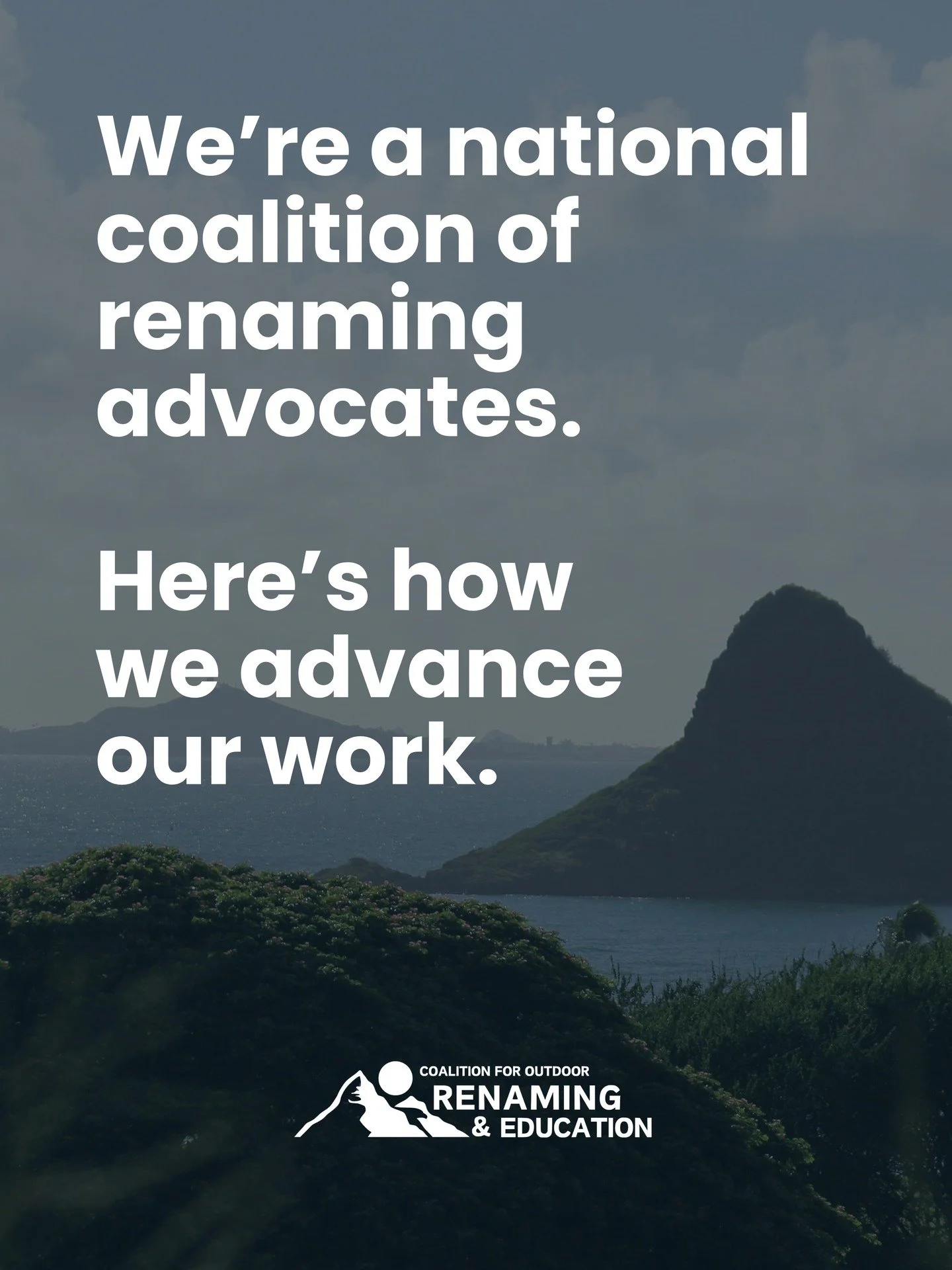 CORE supports renaming work that is community-led, grounded in history, and centered on the people most impacted by harmful names &mdash; especially Indigenous communities whose ties to the land have long been ignored or overwritten.

We also focus o