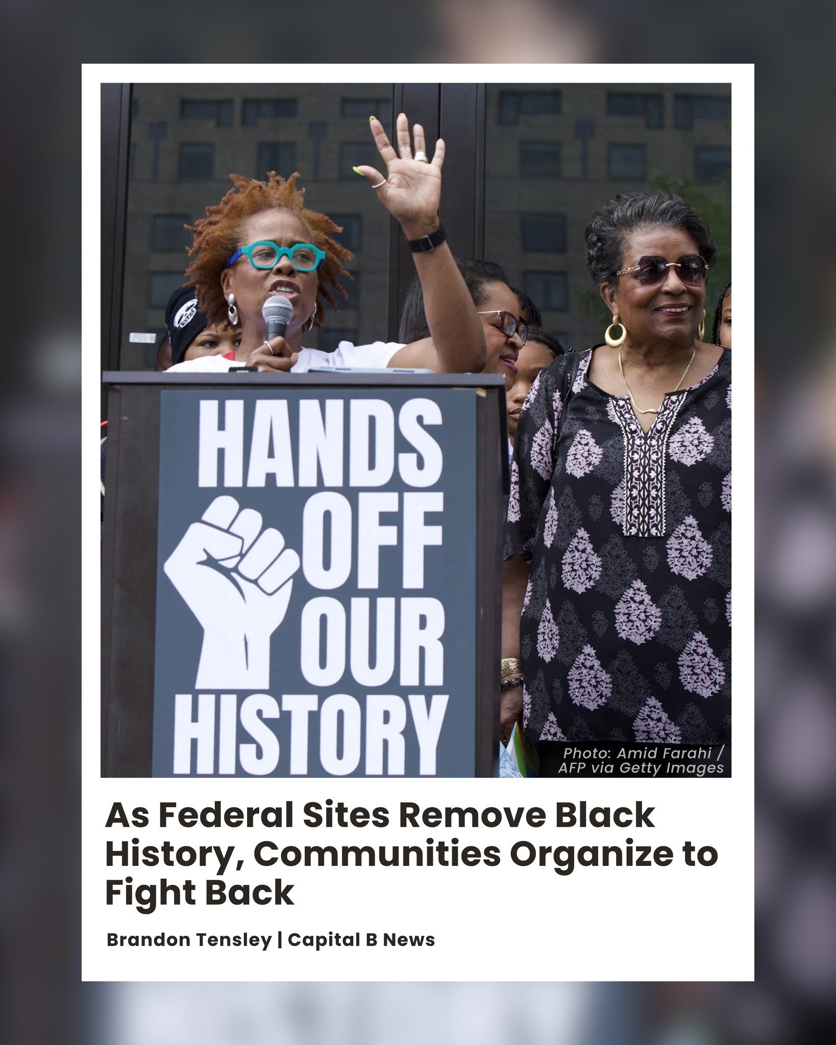 Brandon Tensley writes for Capital B News about the removal of Black history at federal sites, highlighting what community organizers are doing to resist this erasure of history. 

Read more at the link in our bio.