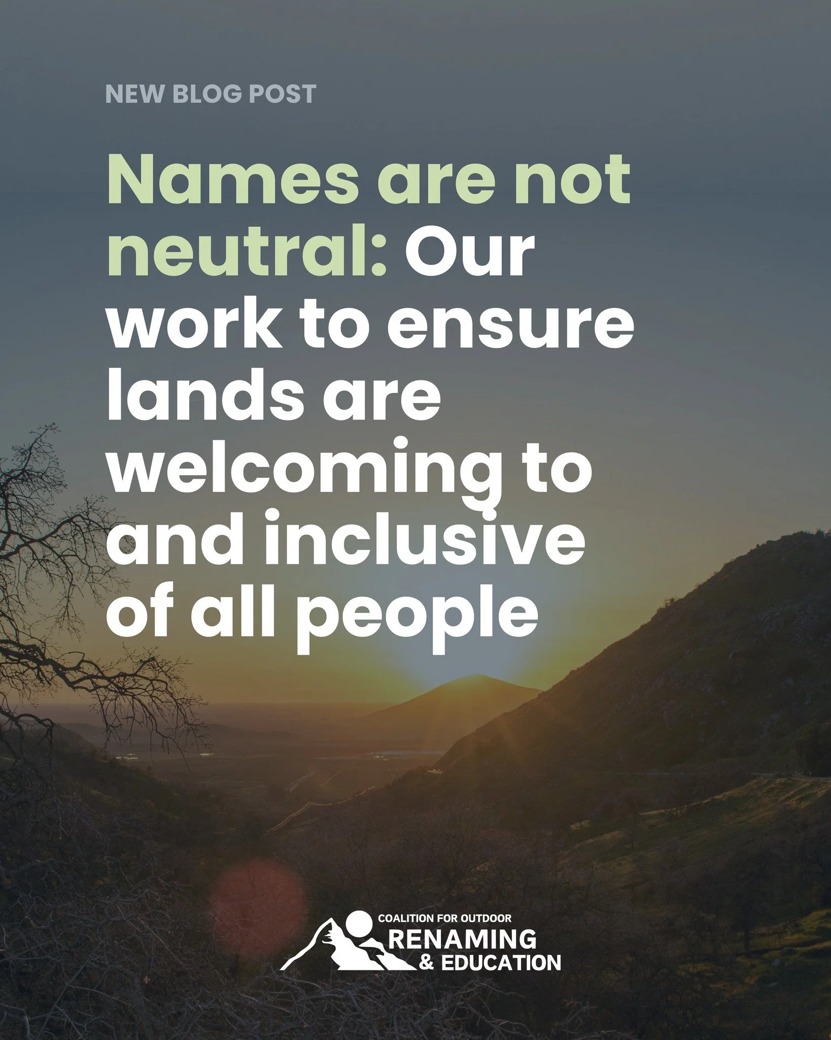 CORE exists because renaming work has often been disparate &mdash; focused on one mountain or one community, then fading once a single goal is achieved. When federal renaming efforts gained new attention, it became clear there was a need for a consol