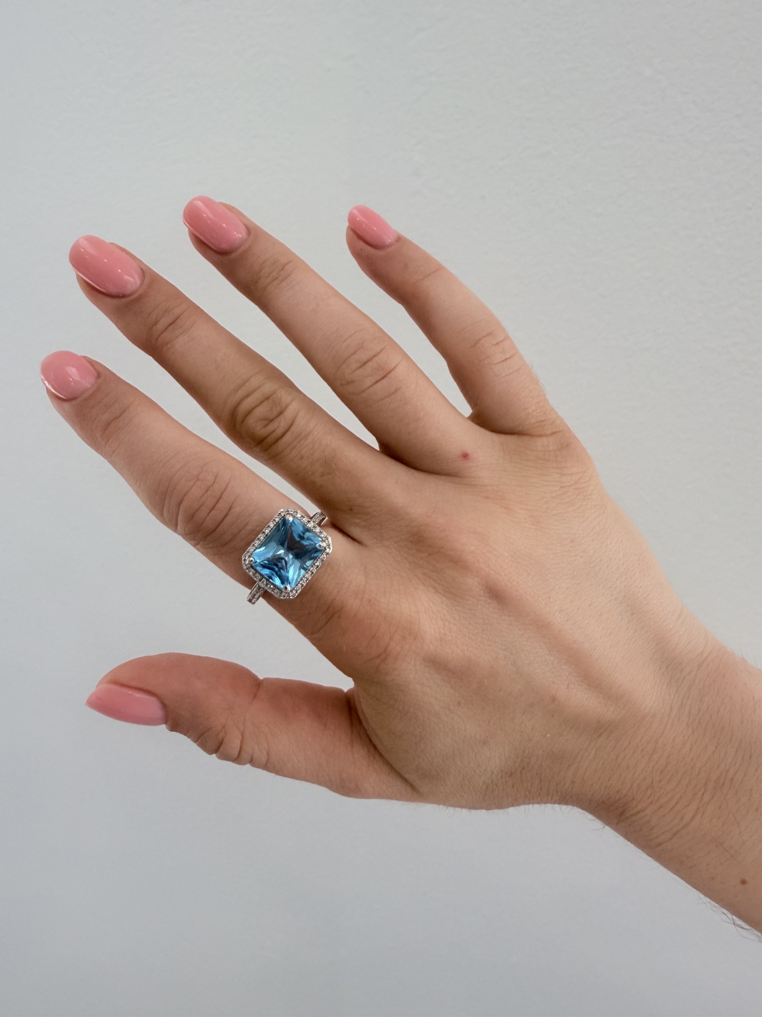 14k Topaz & Diamond Ring