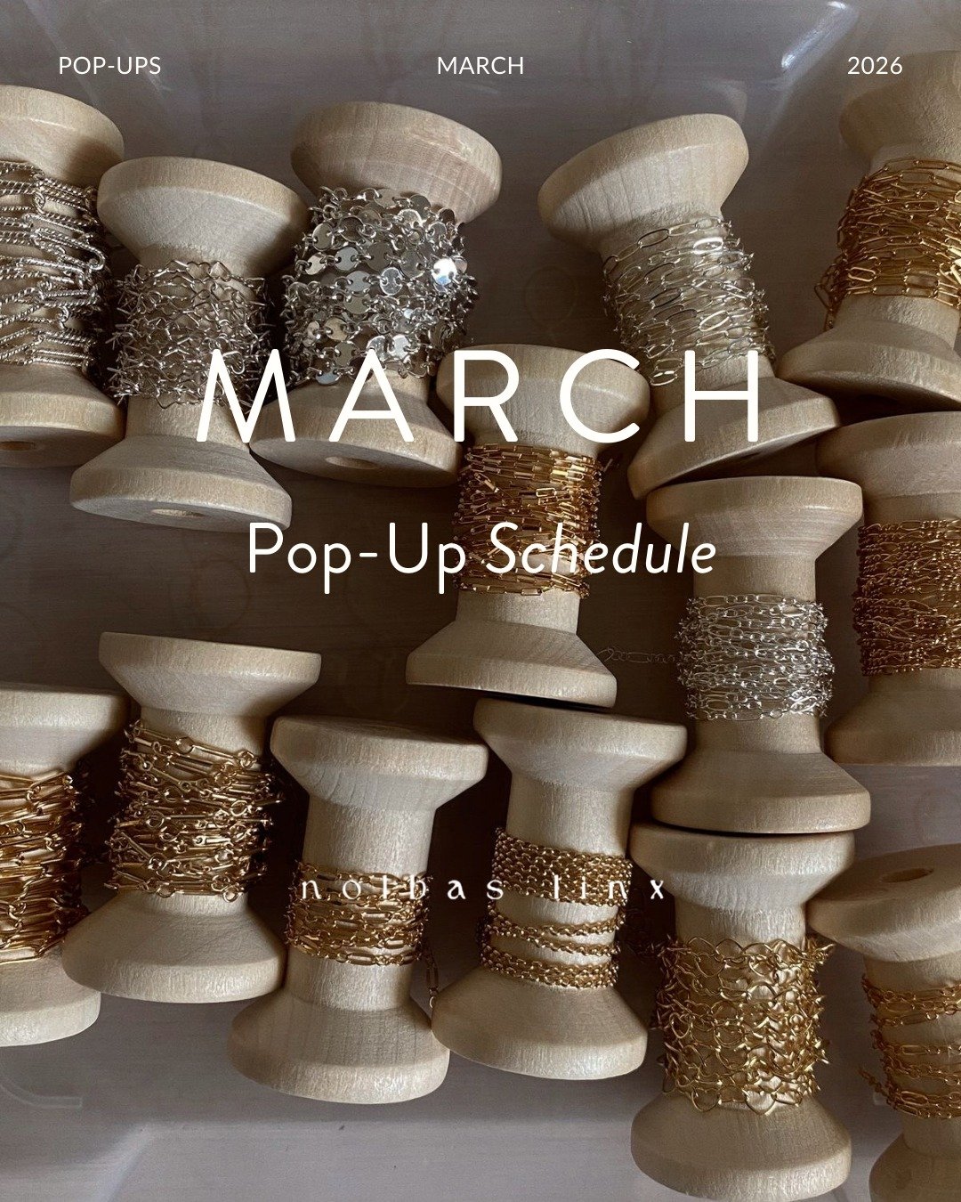 We are so ready for spring moments, fresh stacks, and new memories 💐💖

Here&rsquo;s where you can experience Nolbas Linx in March:

⚡️ 3.08 | 11 - 3PM | Raleigh Underground Market @visitnorthhills @makrs 

⚡️ 3.28 | 5 PM | GNO Boots &amp; Bubbles F