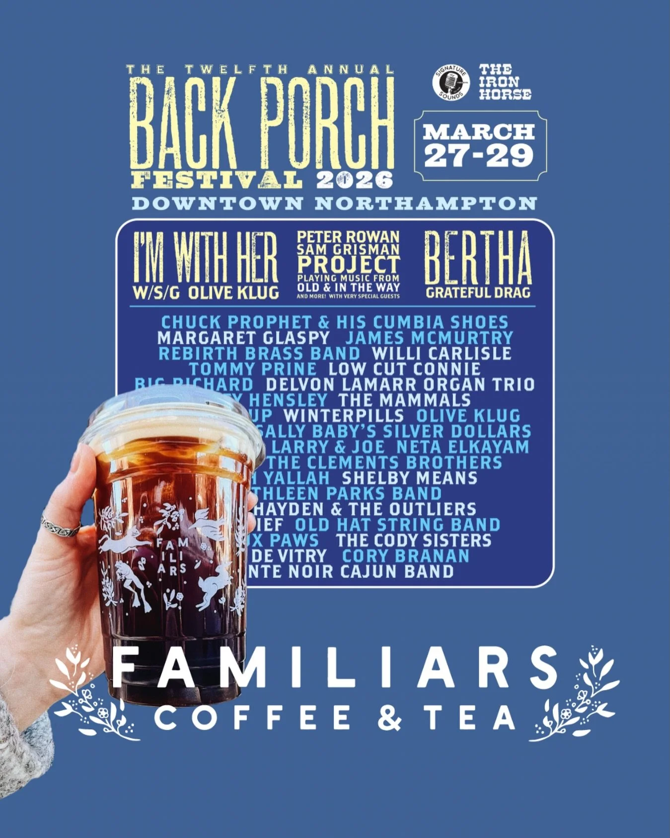 This week we&rsquo;re excited to be a spotlight partner with the iconic Back Porch Festival! Three days of the best live music happening throughout Downtown Northampton, March 27&ndash;29.

With 60 artists performing across 11 venues, it&rsquo;s goin