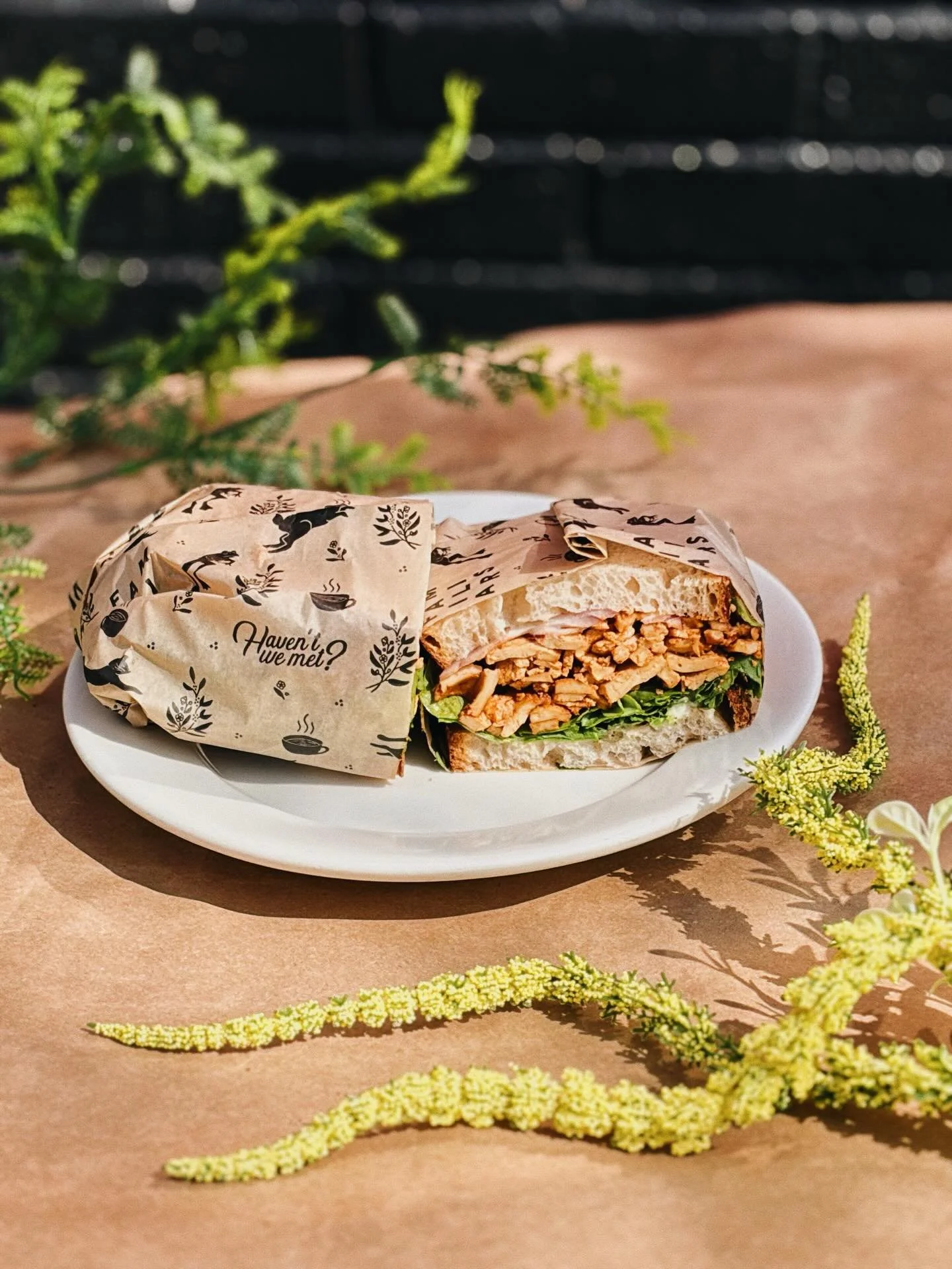 Can&rsquo;t stop drooling over this Tofu Piccata lunch sandwich 🤤
&bull;
Marinated smoky shaved tofu, a vegan lemon garlic aioli, capers, onion, and arugula on your choice of bread. Honestly it&rsquo;s almost too good.