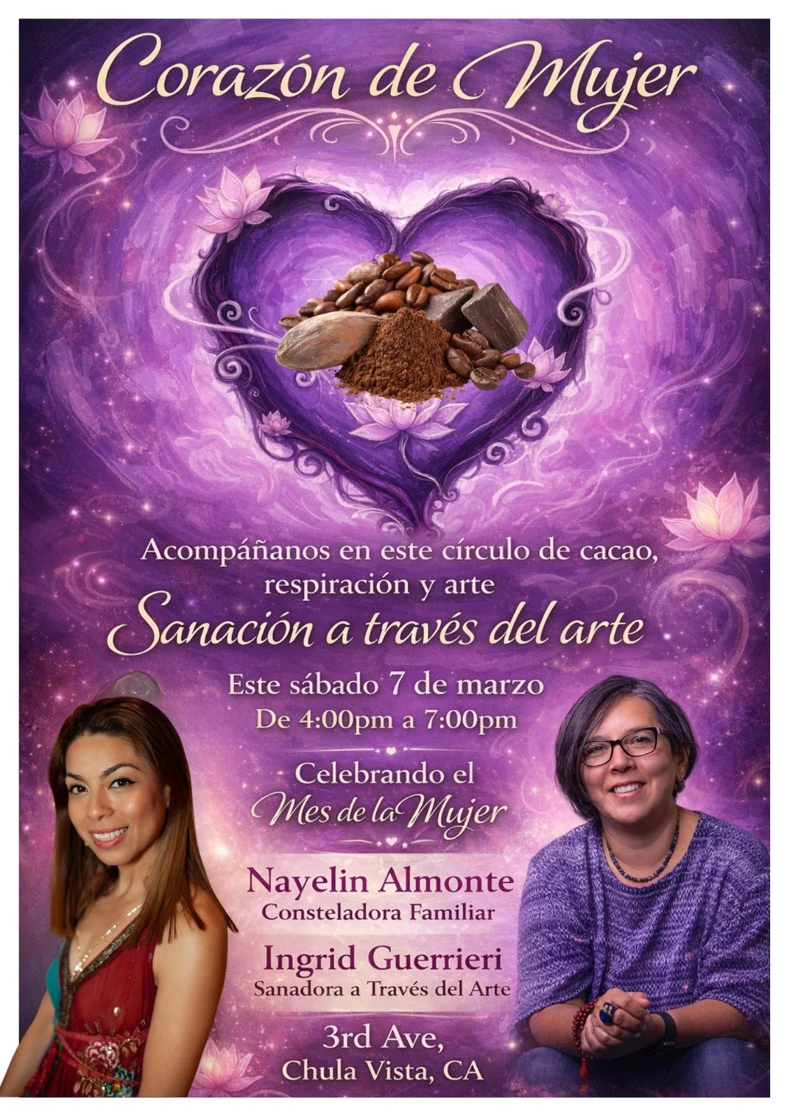 Circulo de Cacao- Corazon de Mujer